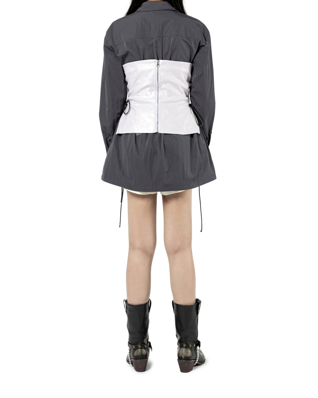 Lace-Up Corset Blouse