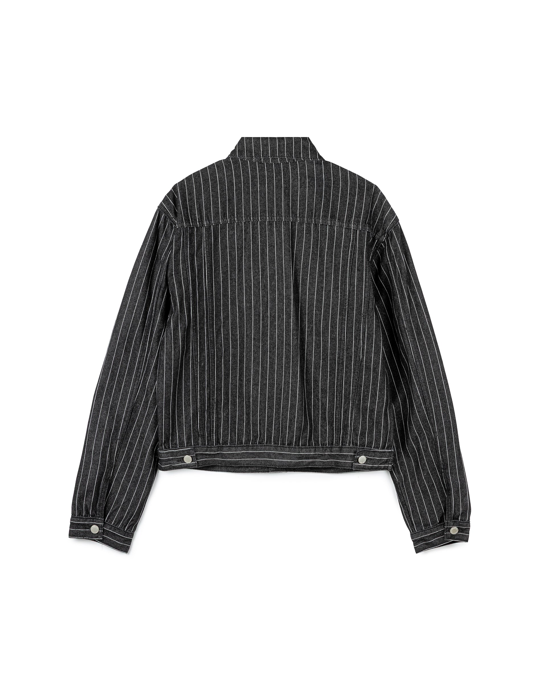 Modern Striped Denim Jacket