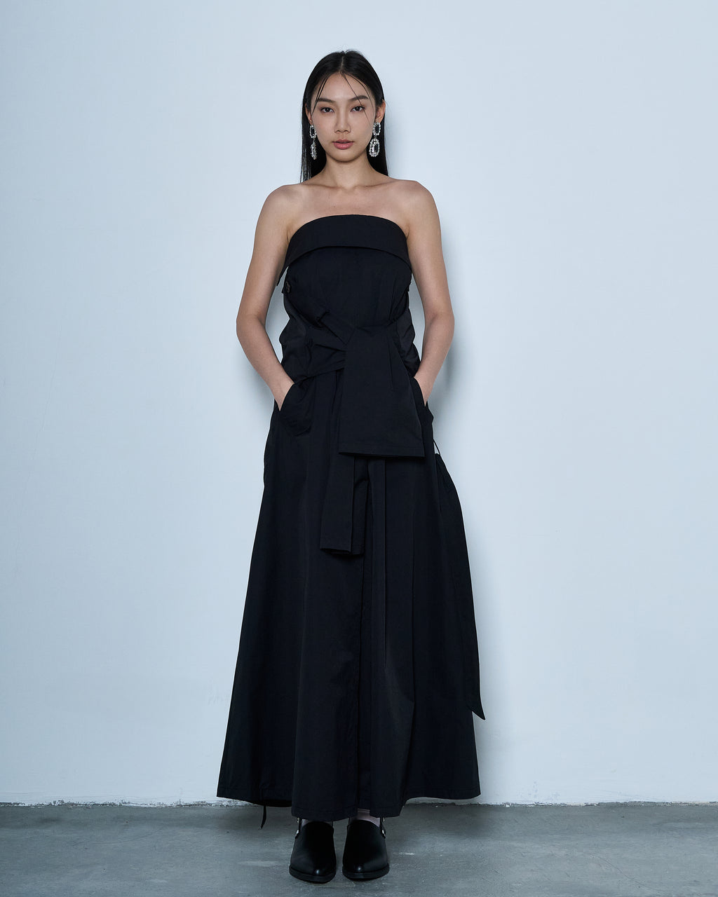 Off-Shoulder Trench Coat