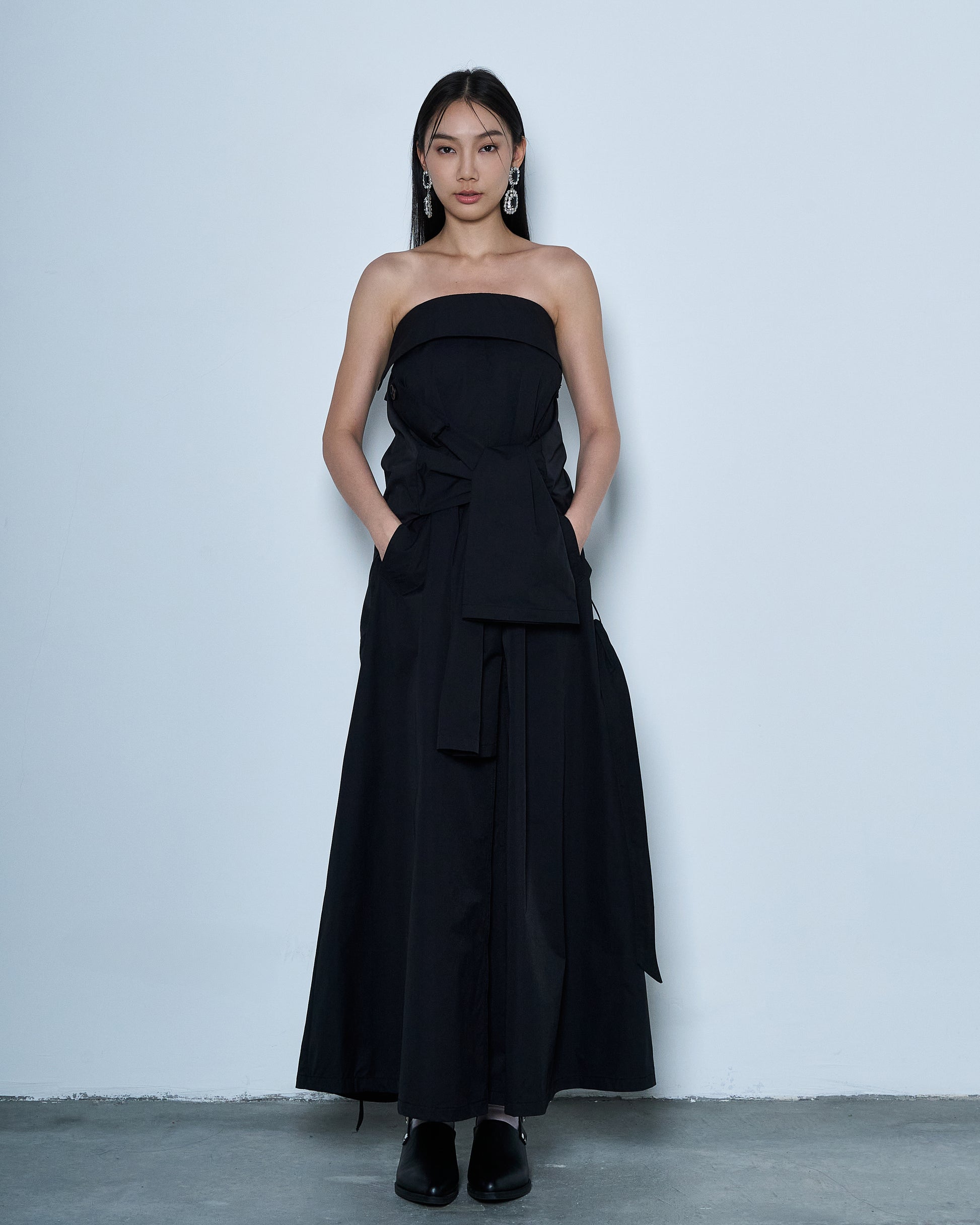 Off-Shoulder Trench Coat