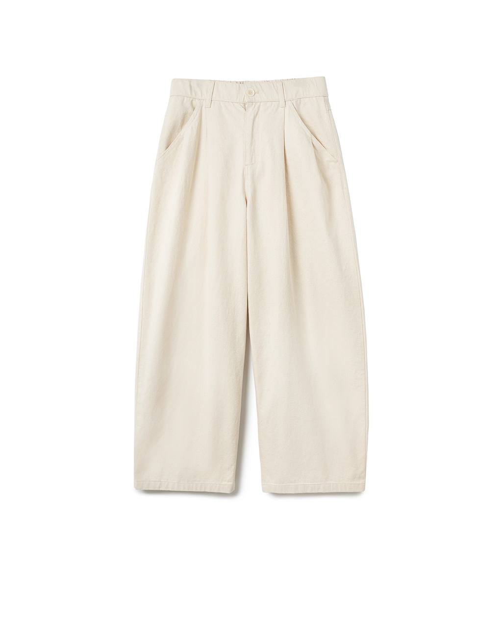 Textured Wide-Leg Trousers