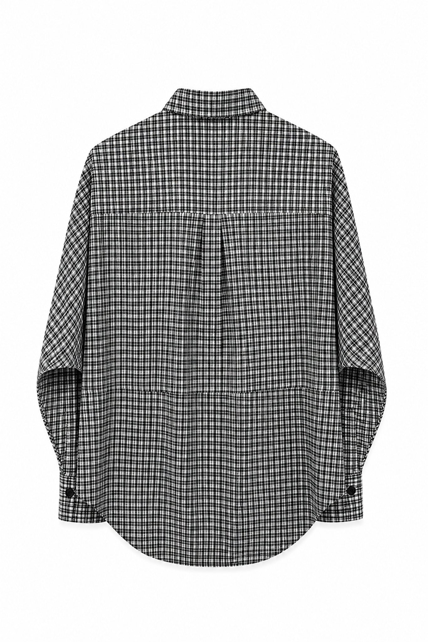 DOUBLEBACK Checkered Twisted Shirt （B&W）