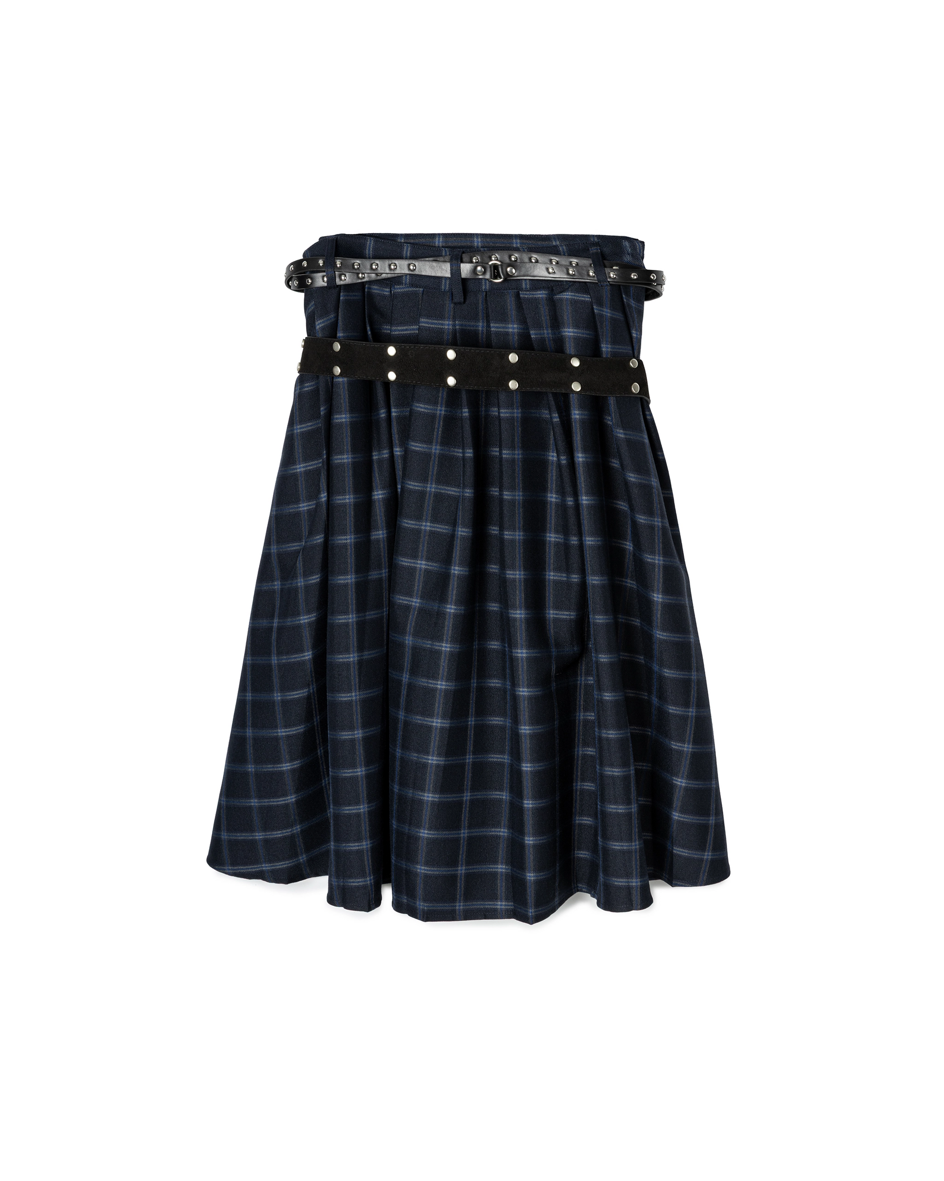 Pleated Check Skirt