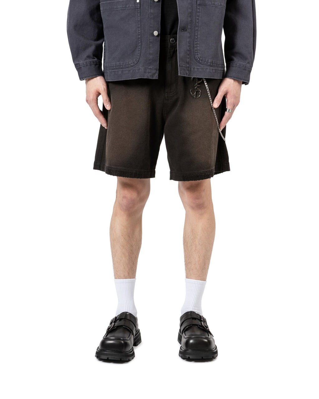 Unisex Washed Gradient Denim Short