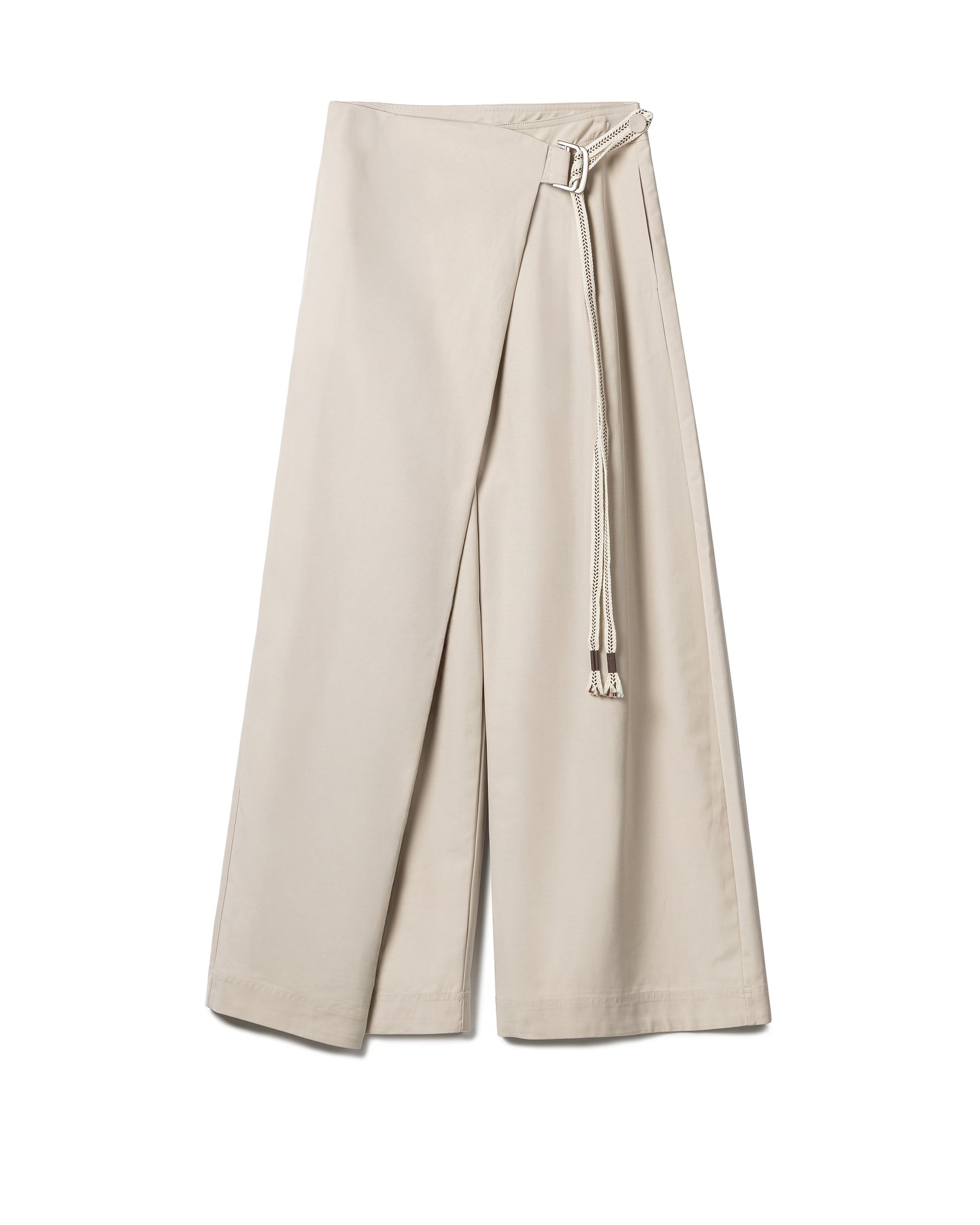 Tailored D-Ring Panel-Wrap Pants