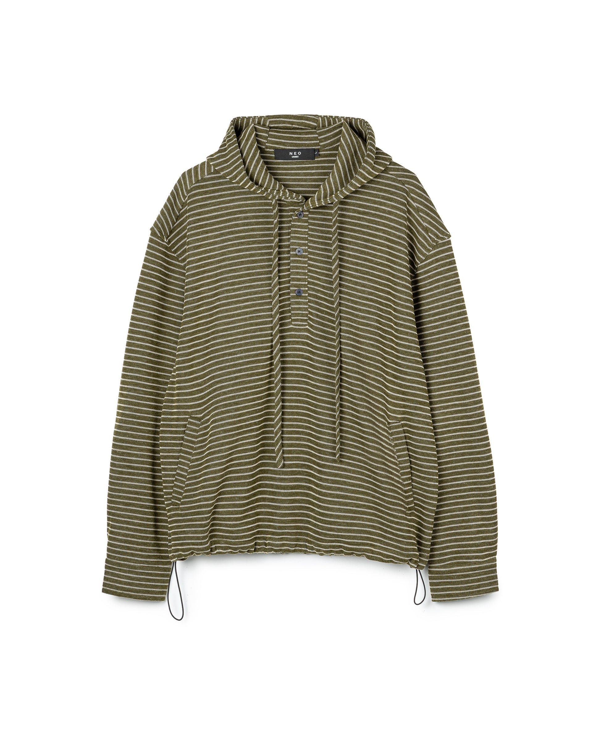 Textured Micro-Stripe Hoodie