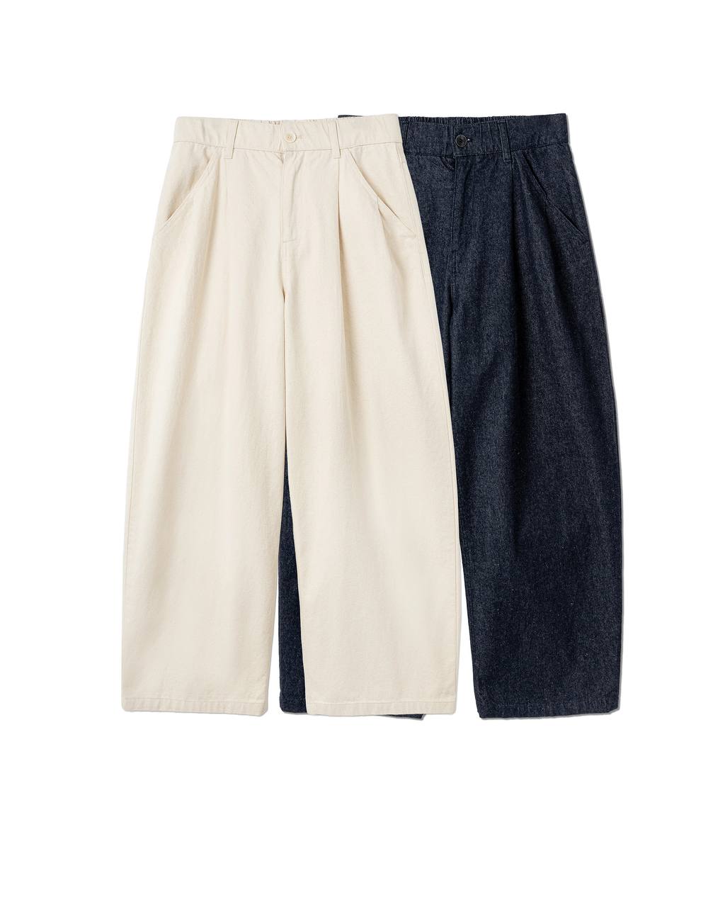 Textured Wide-Leg Trousers