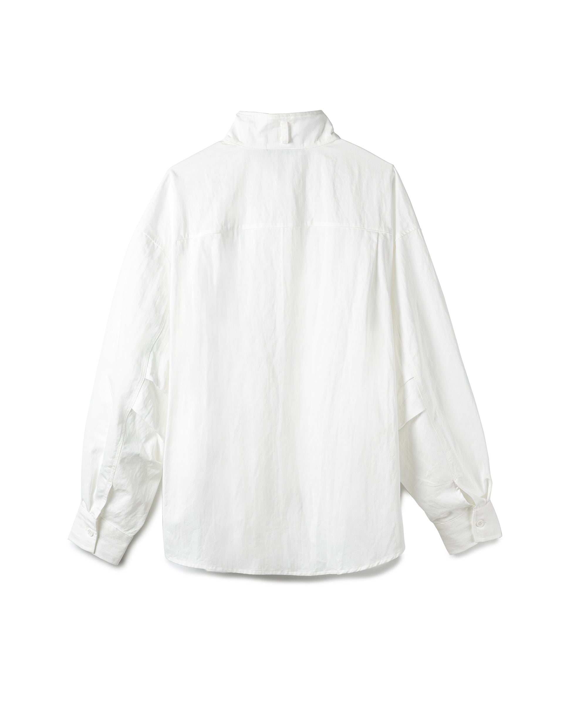 Minimalist High-Neck Poplin Shirt