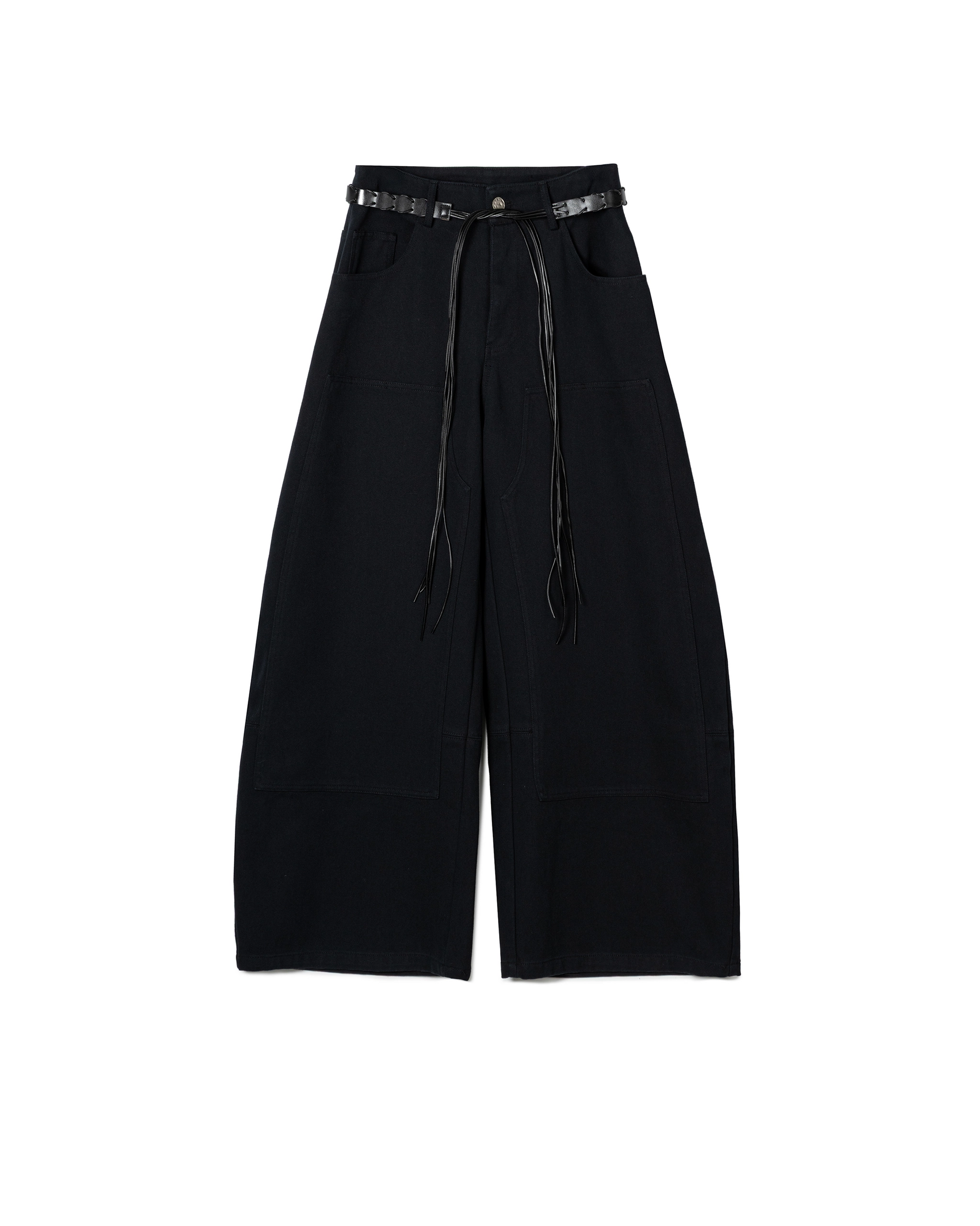 Belt Detail Wide Pants
