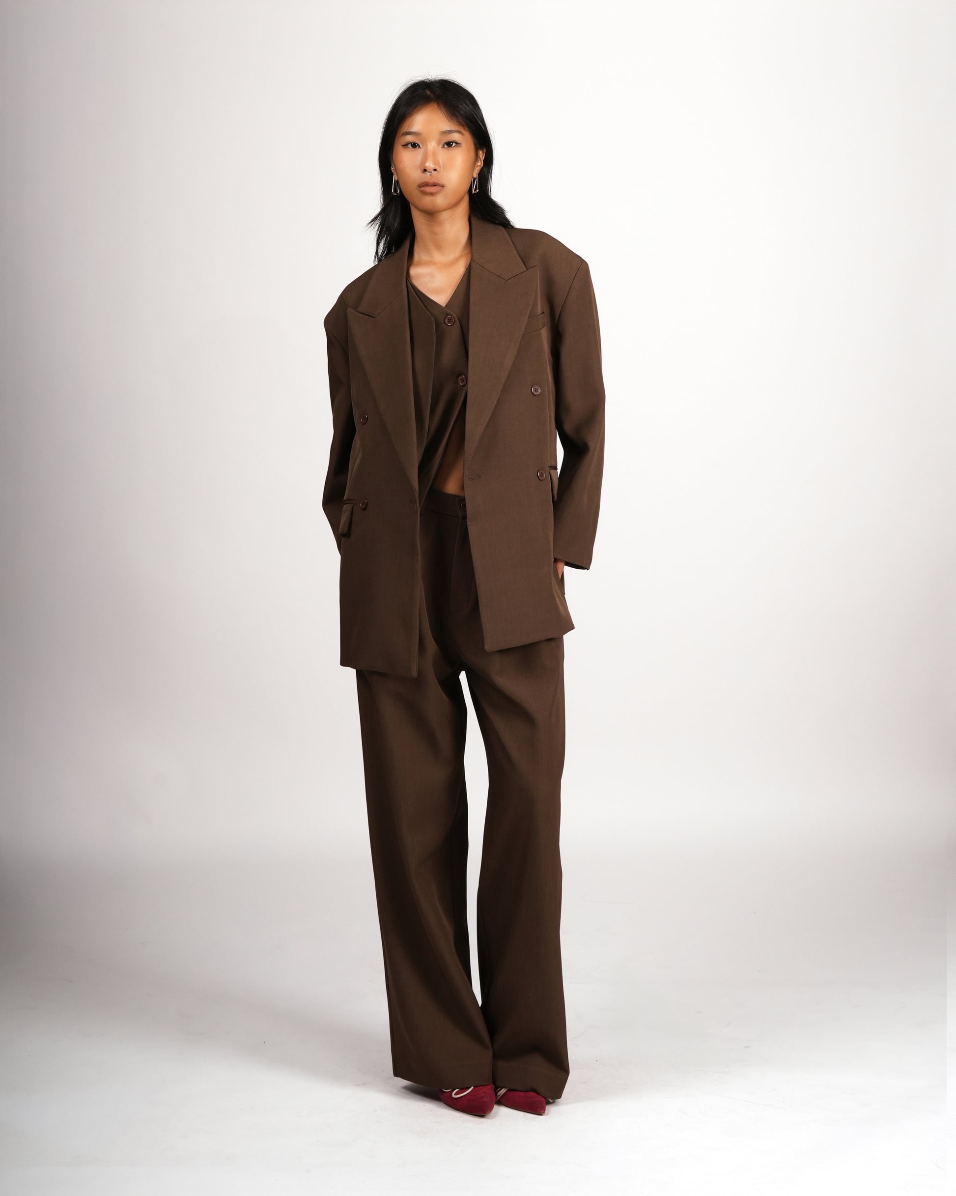 Double-Breasted Tailored Blazer