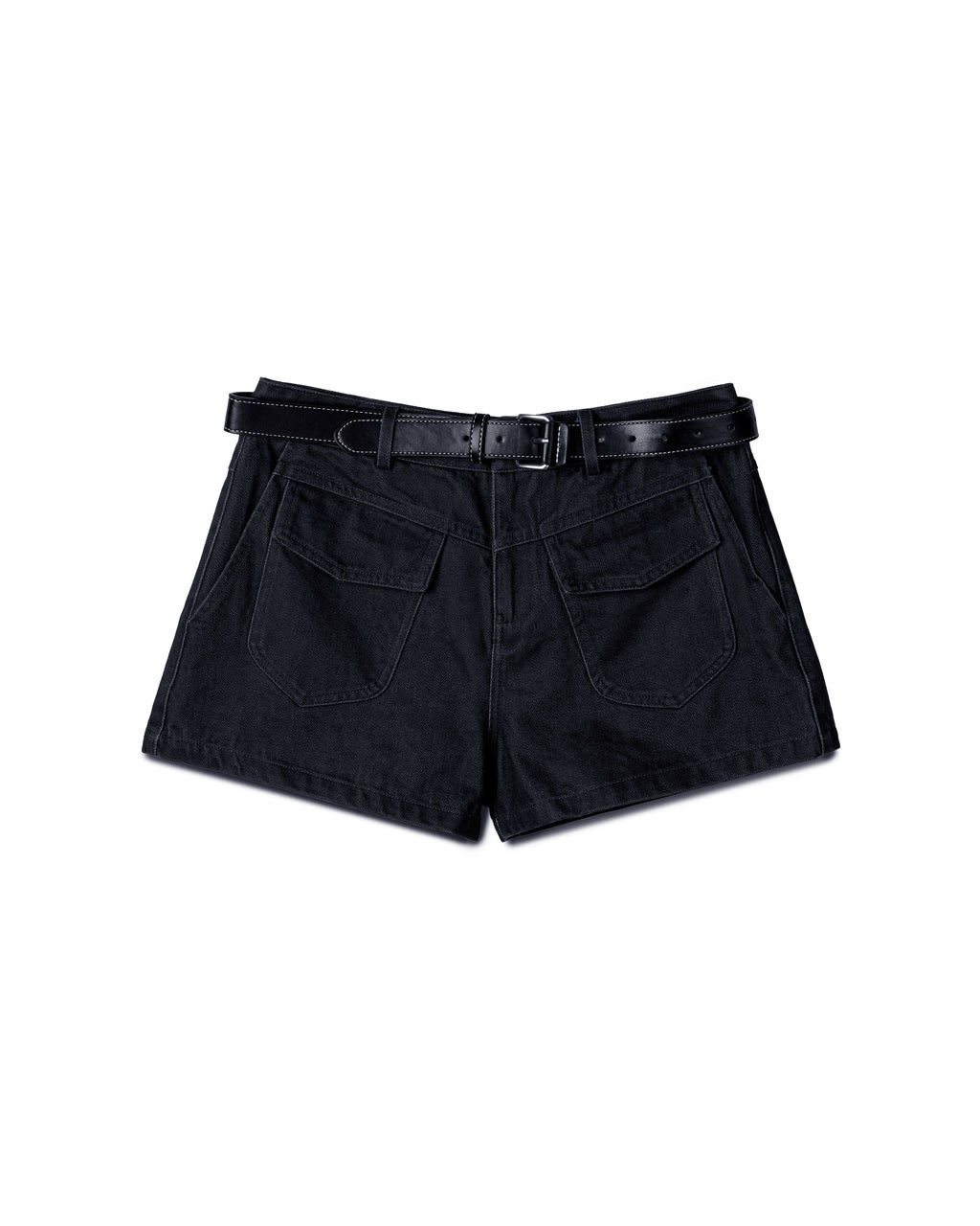 Structured Belted Utility Shorts