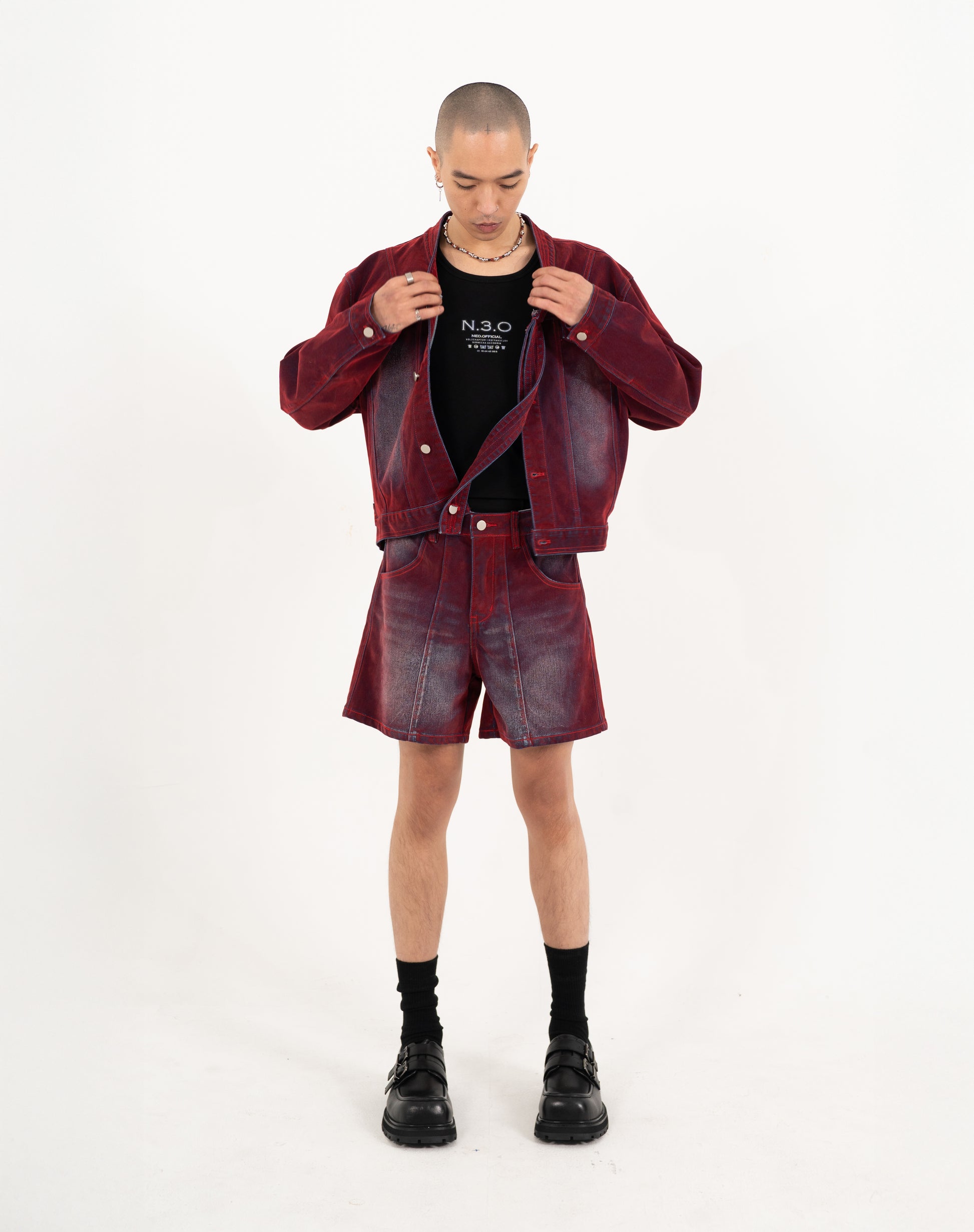 N E O CH.2 Faded Wrinkle Jorts