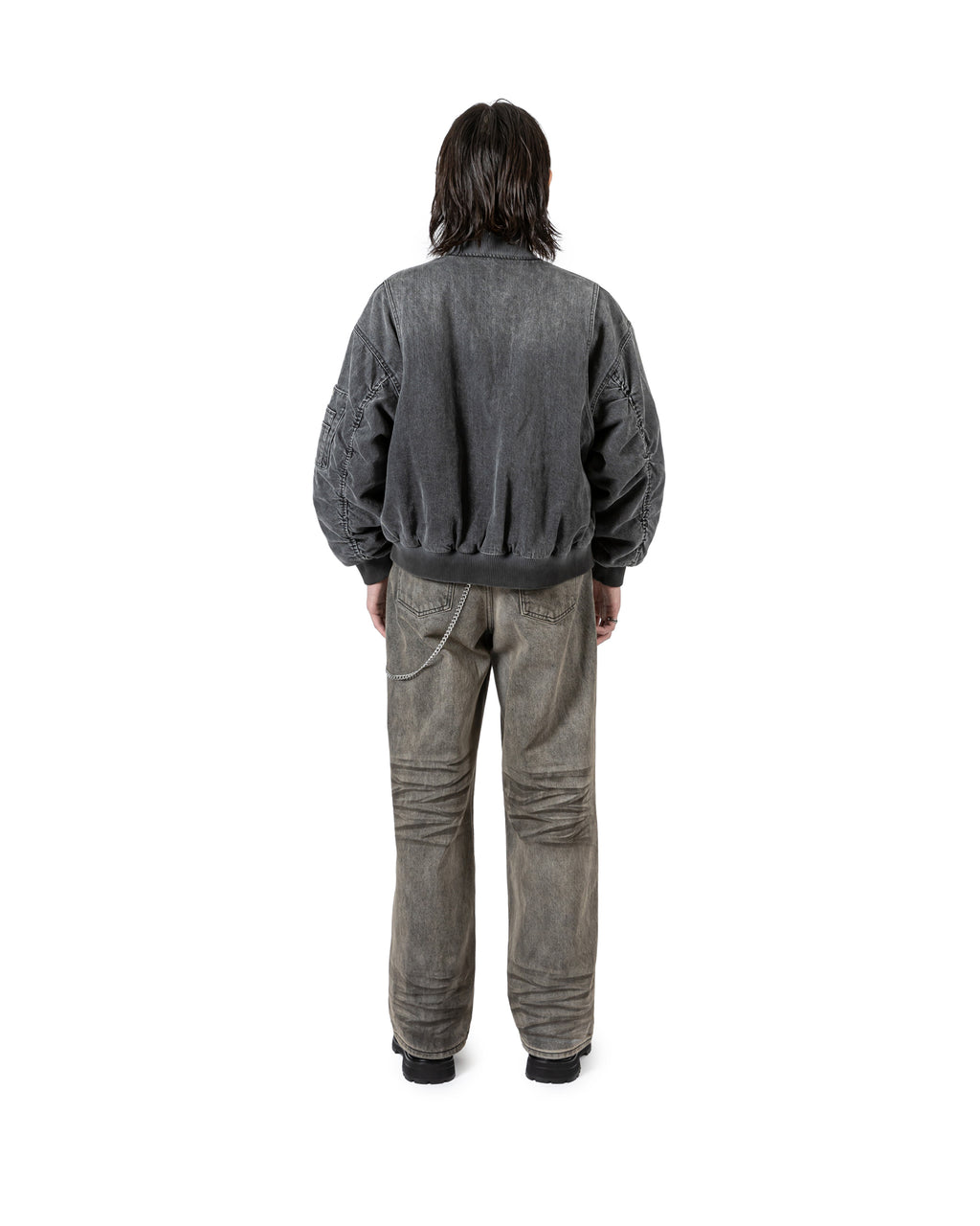 Vintage Ink Splash Bomber Jacket