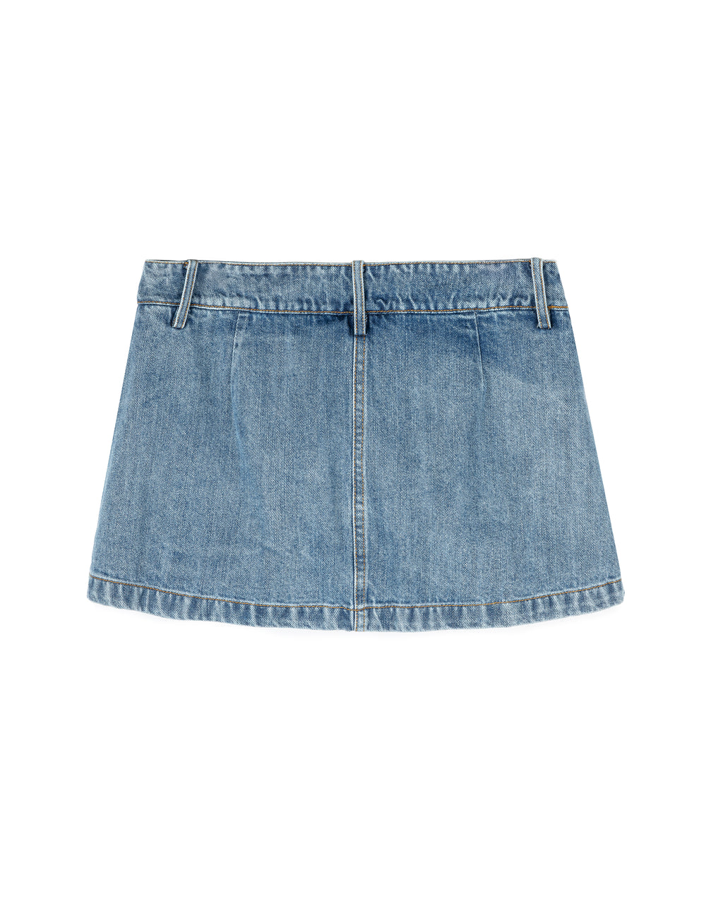 Minimalist Raw-Denim Mini Skort