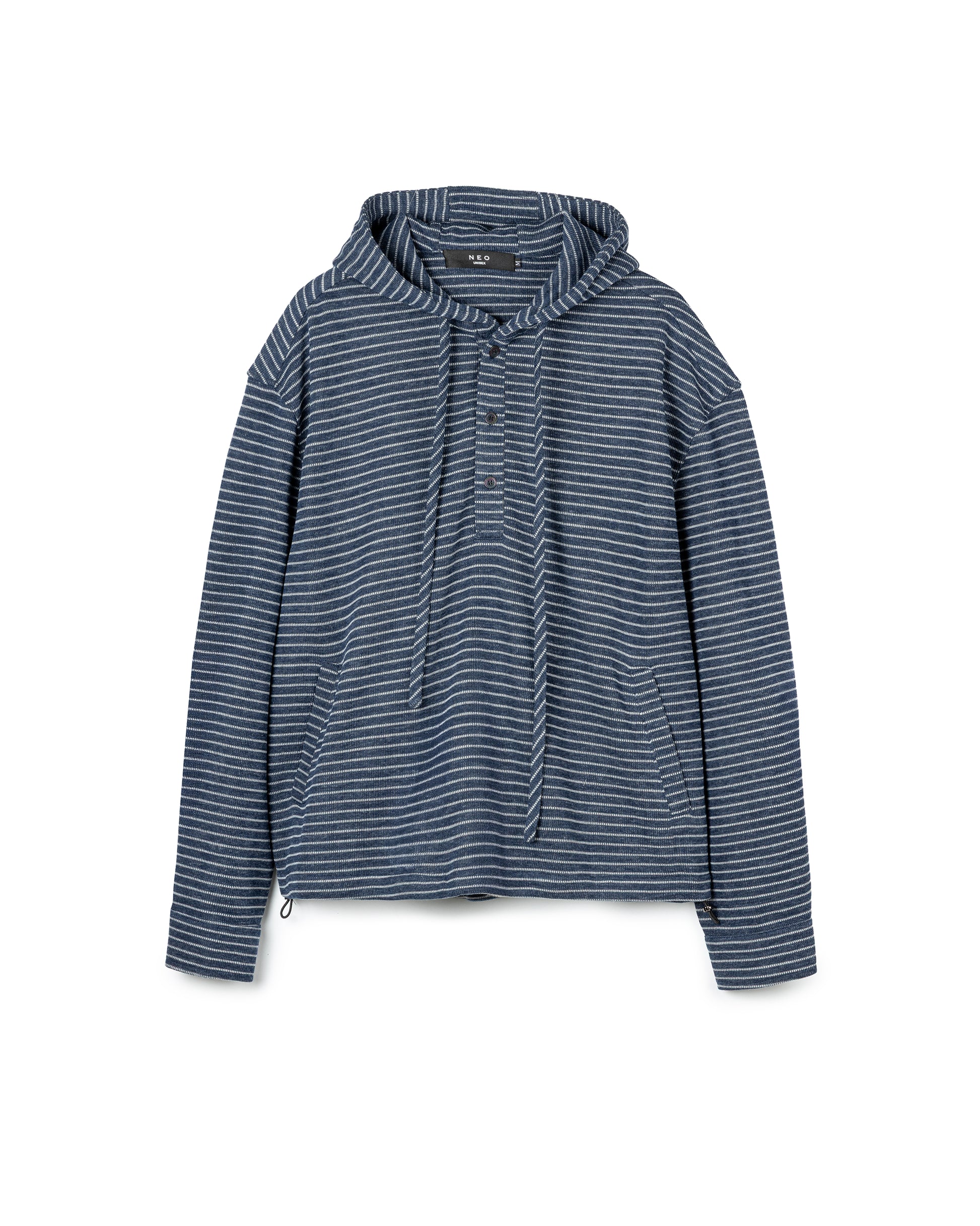 Textured Micro-Stripe Hoodie