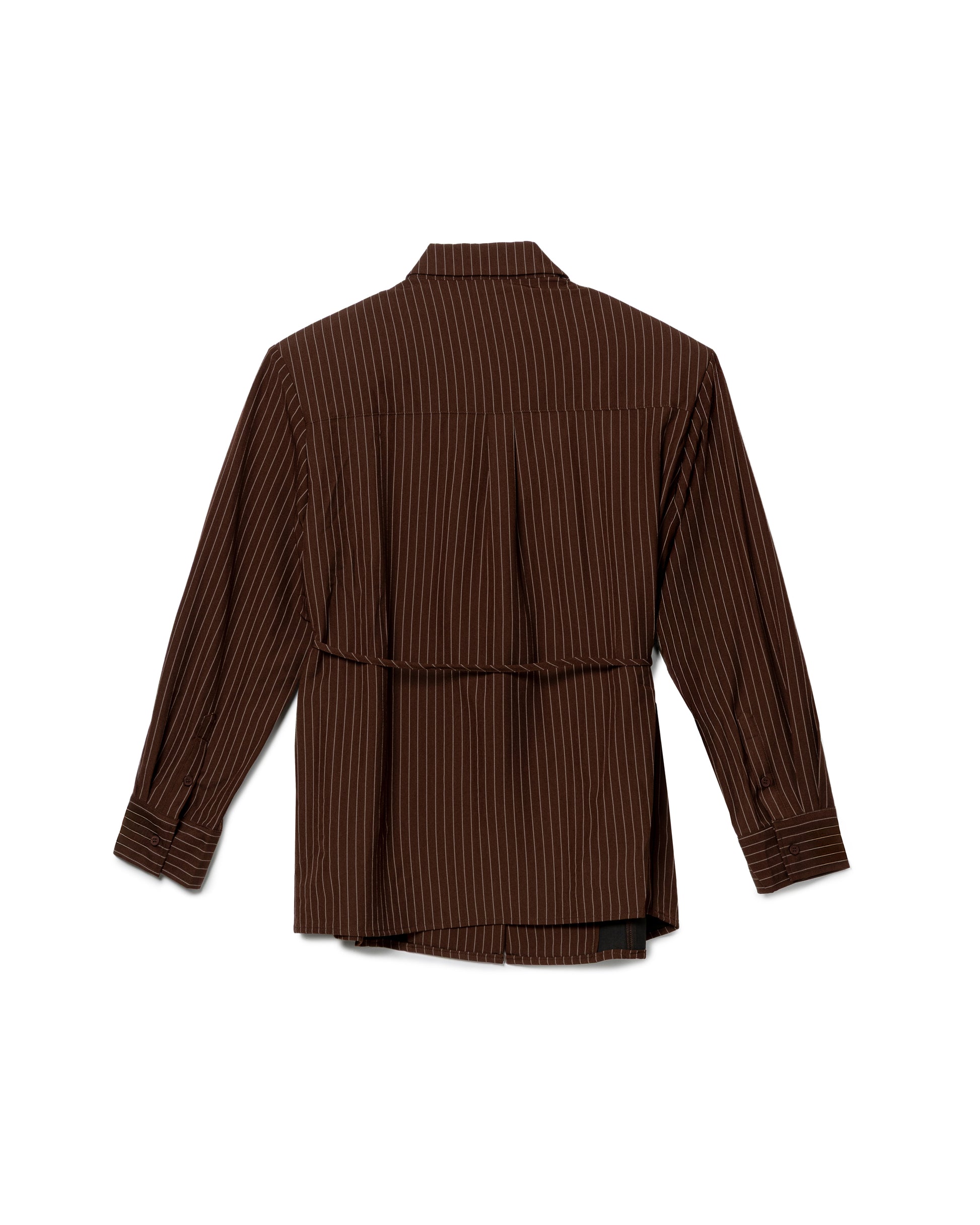 Tailored Pinstripe Tie-Front Blazer