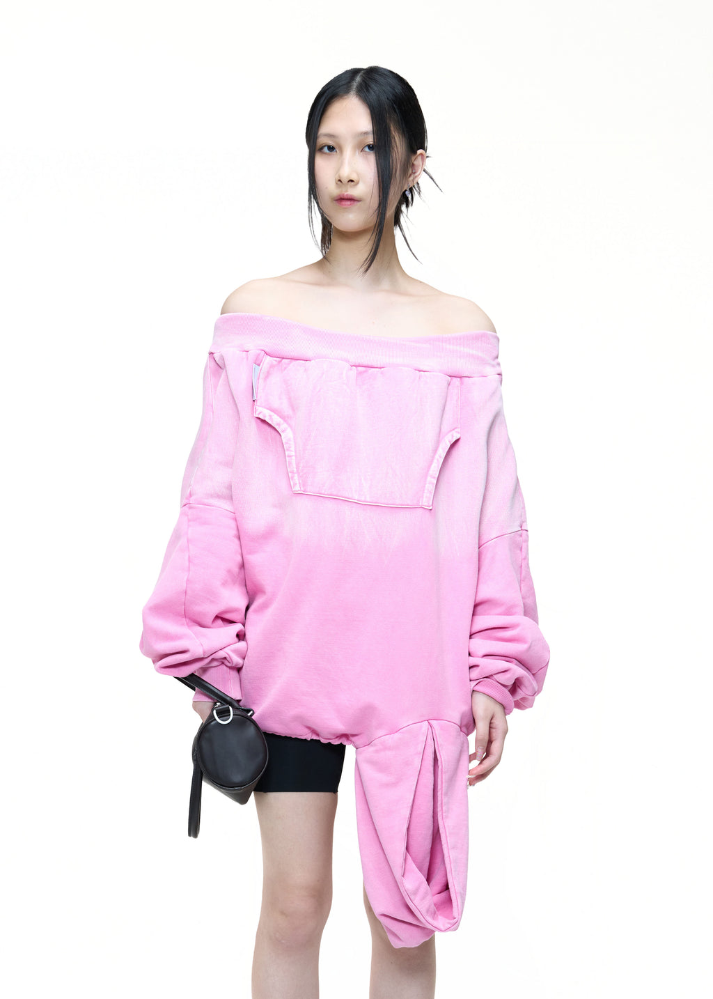 DOUBLE BACK Pink Upside Down Hoodie