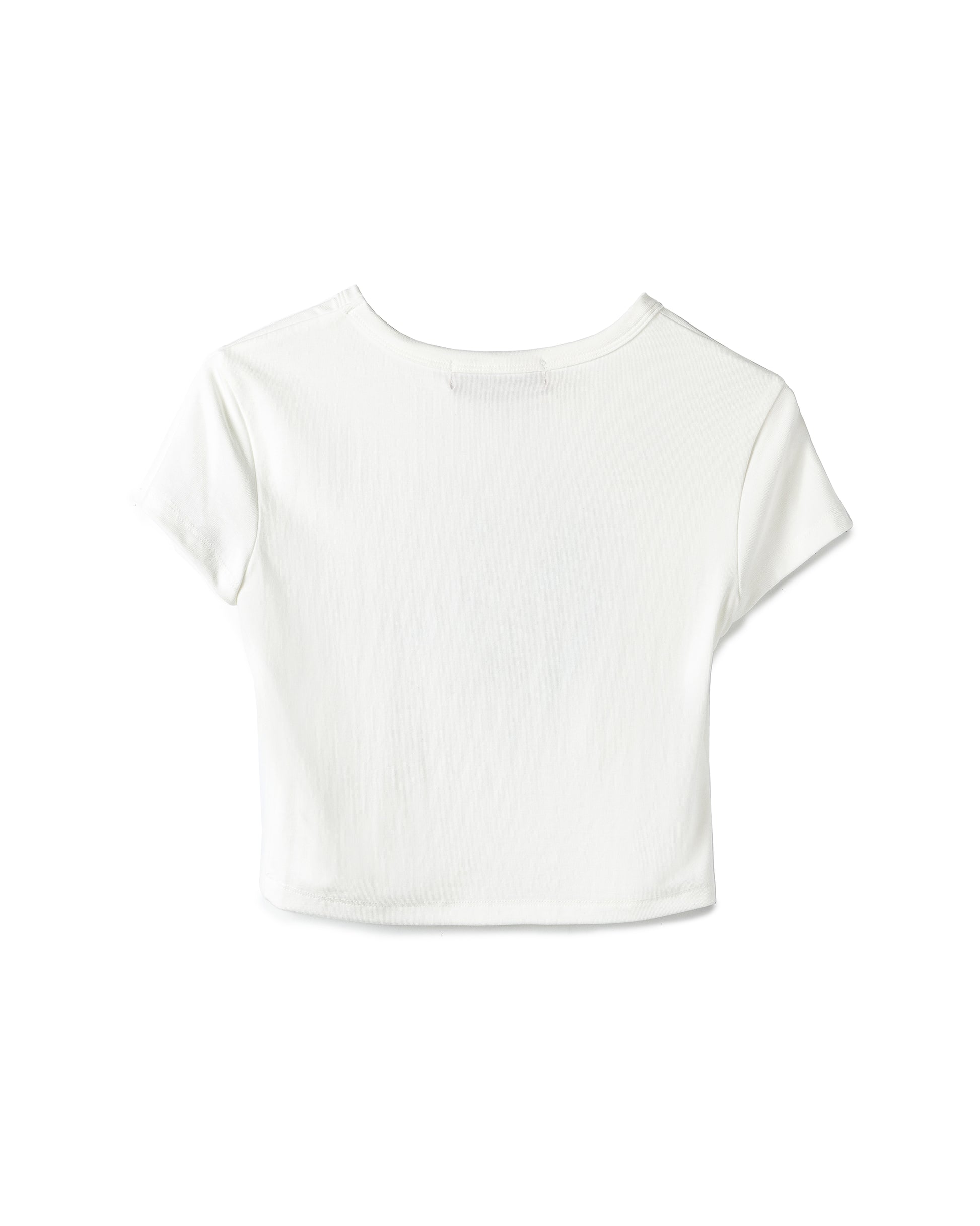 N E O Fitted Calligraphic Cropped T-Shirt