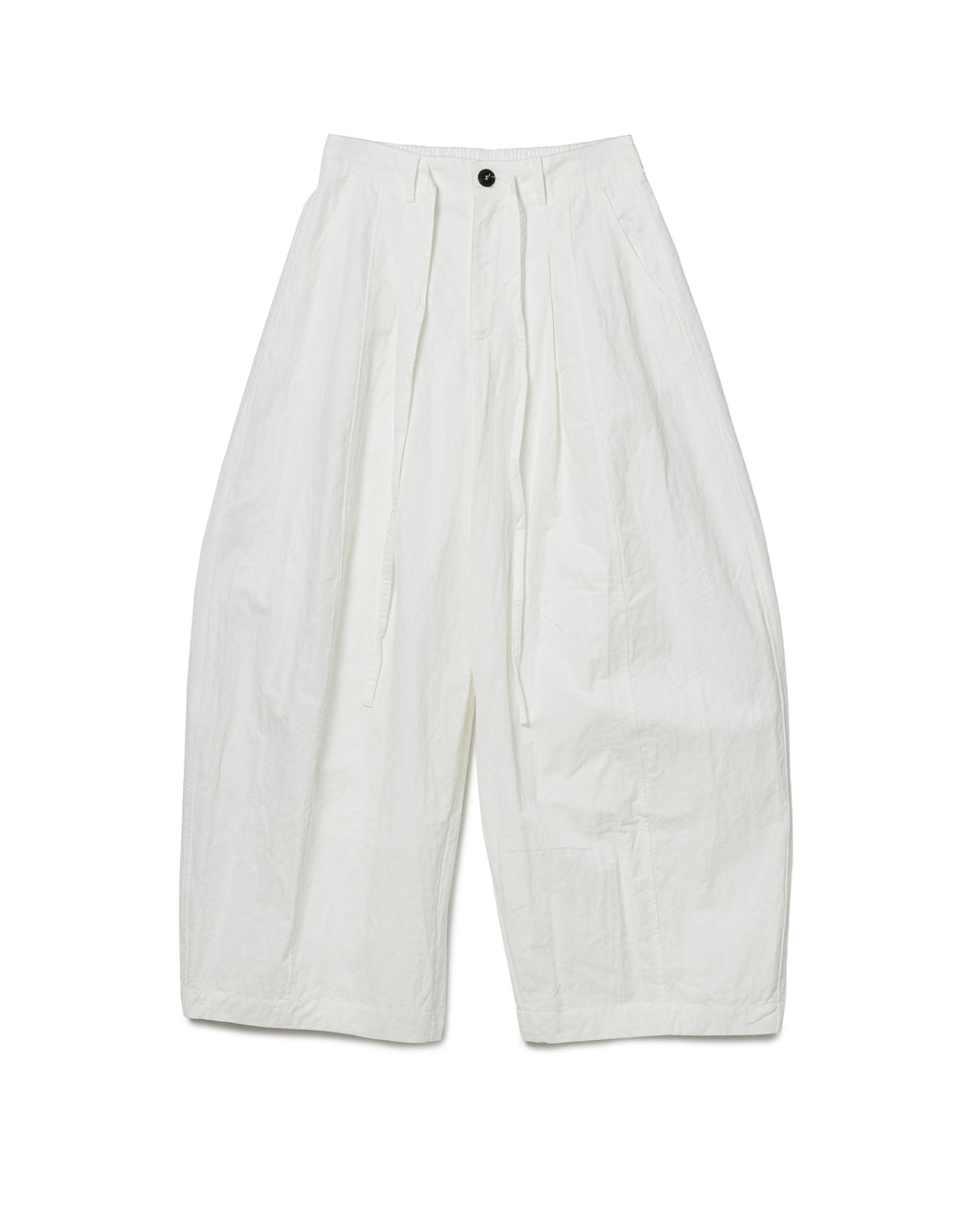 Relaxed Curved Drawstring Trousers