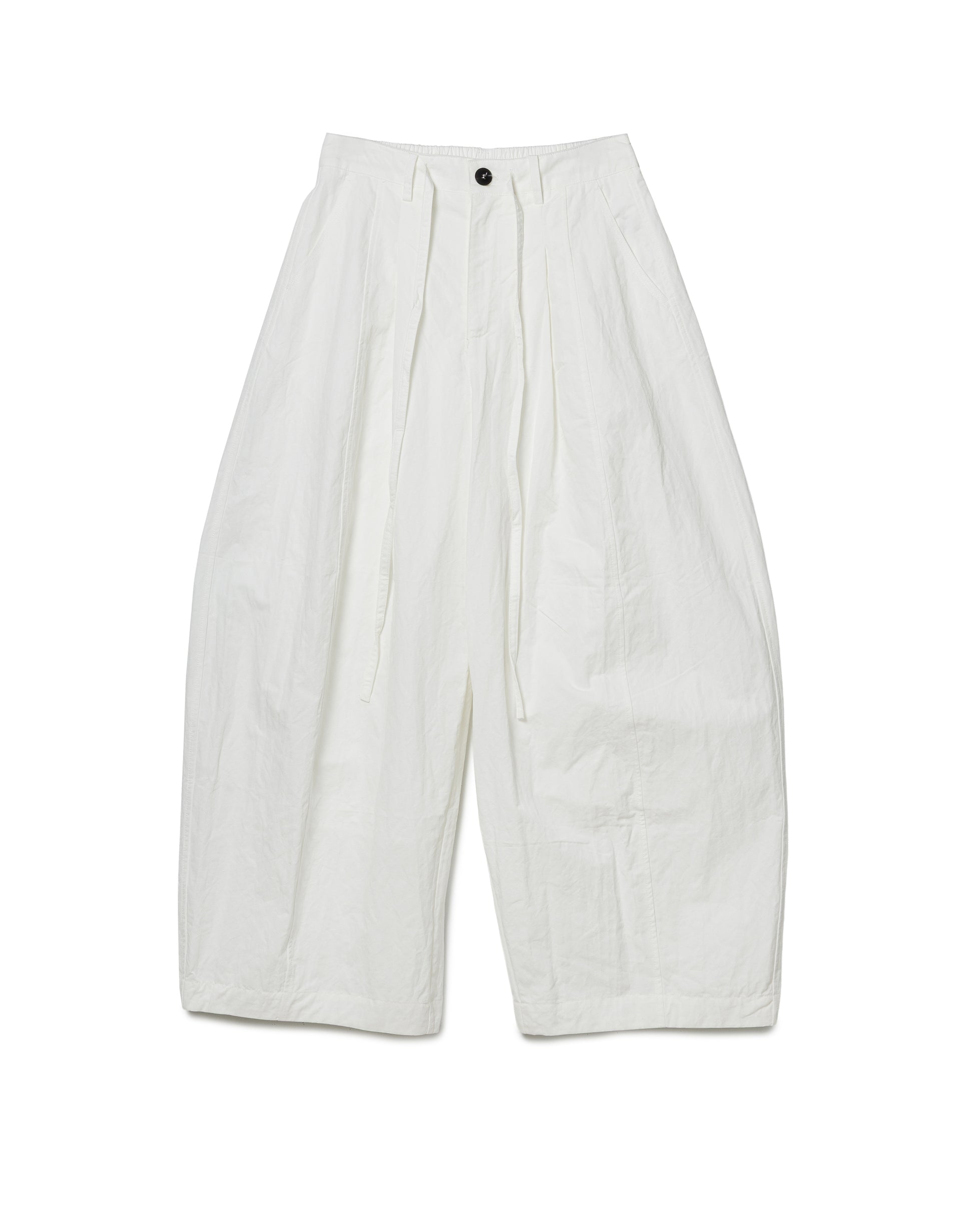Relaxed Curved Drawstring Trousers