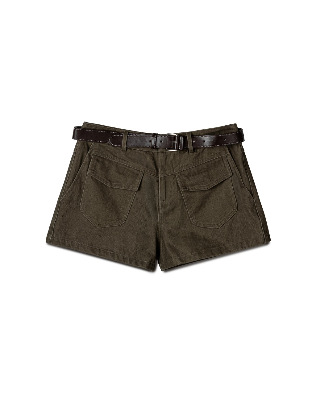 Structured Belted Utility Shorts