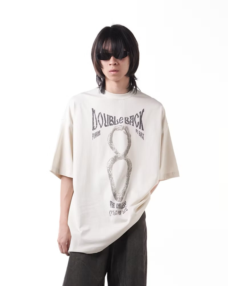 DOUBLE BACK Infinity Snake T-Shirt Oversized