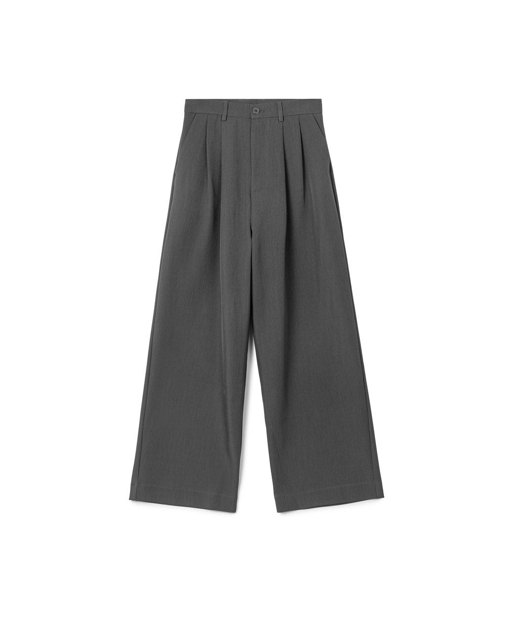 Pleated Straight Trousers