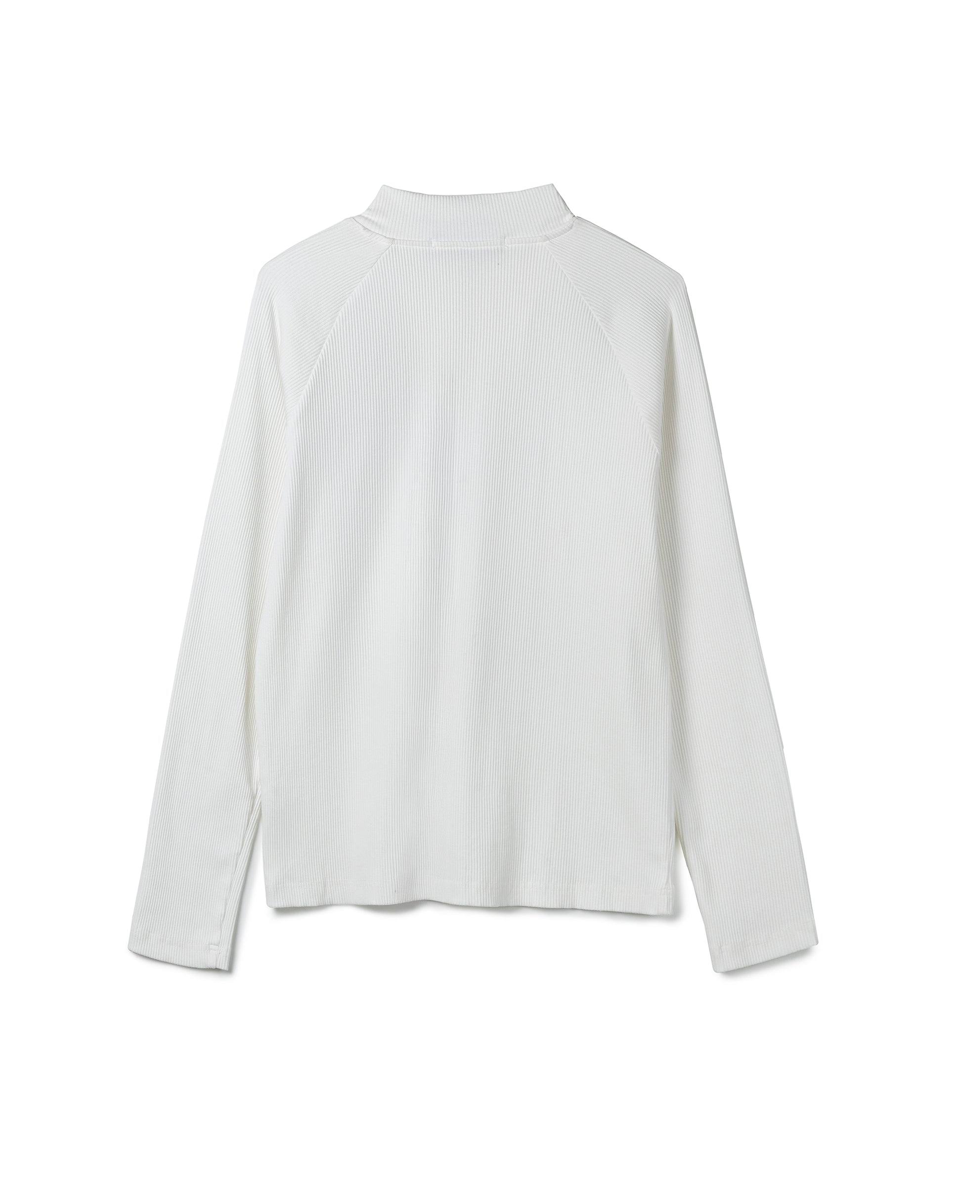 Ribbed Knit Half-Zip Top