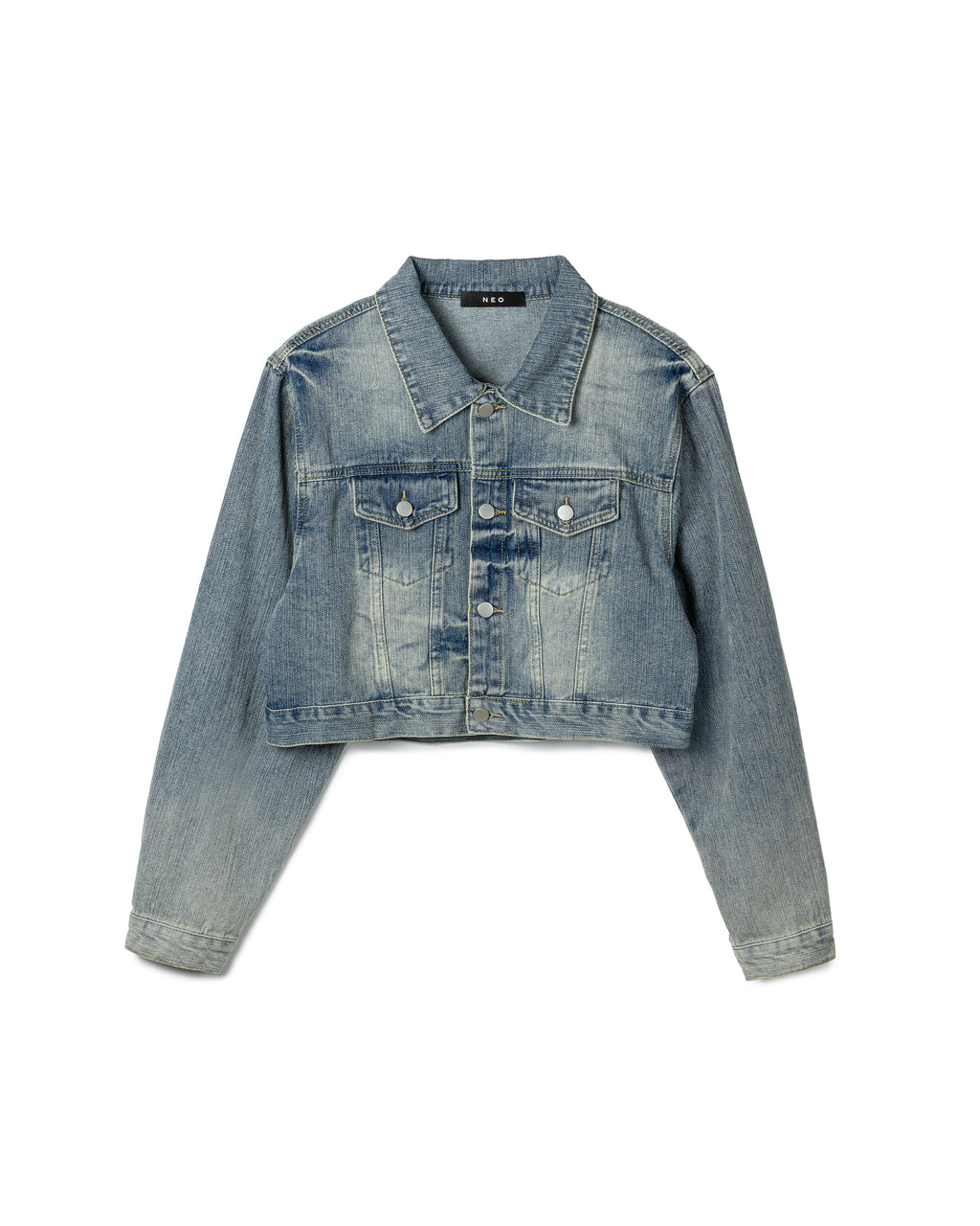 Washed Denim Suit Set