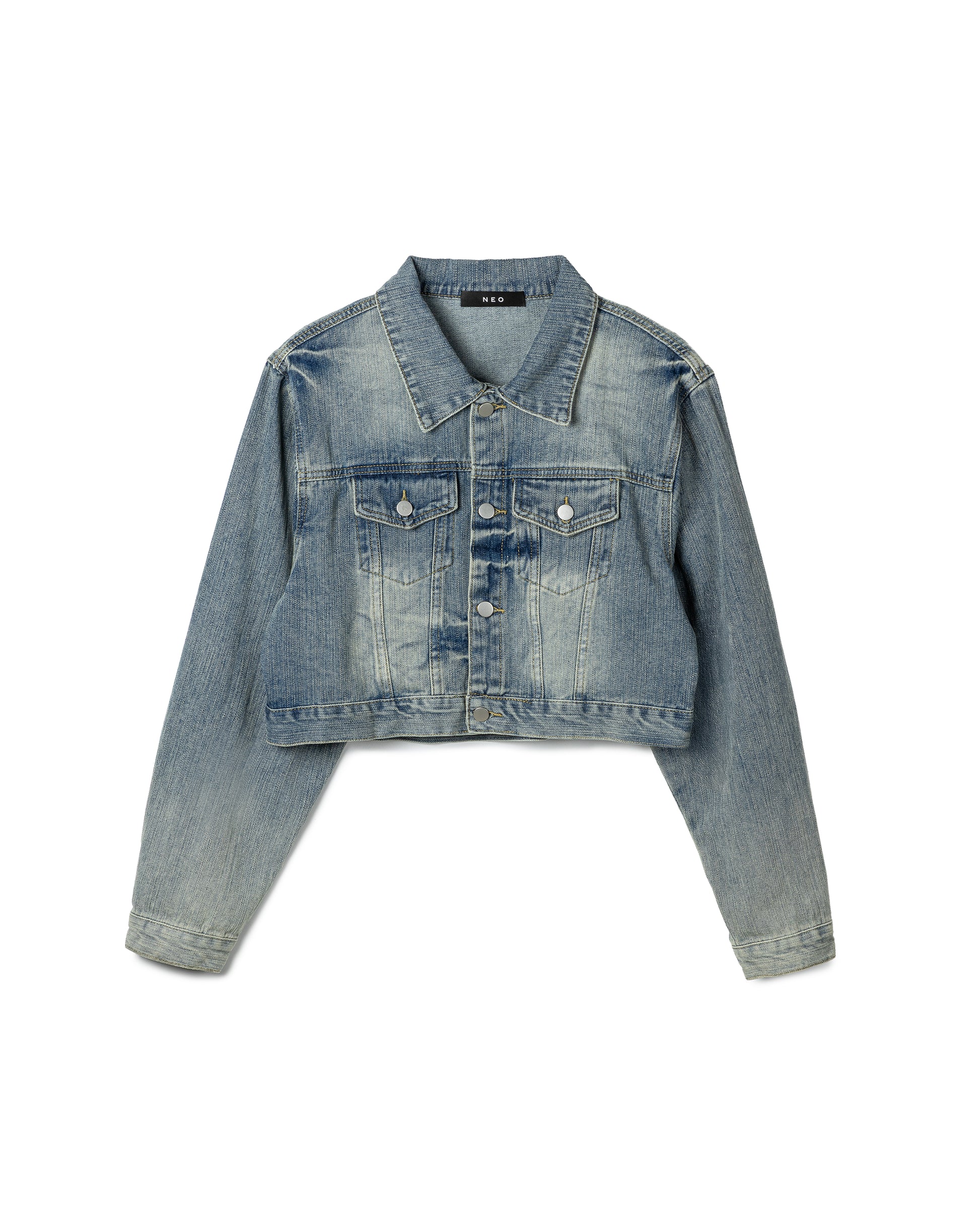 Washed Denim Suit Set
