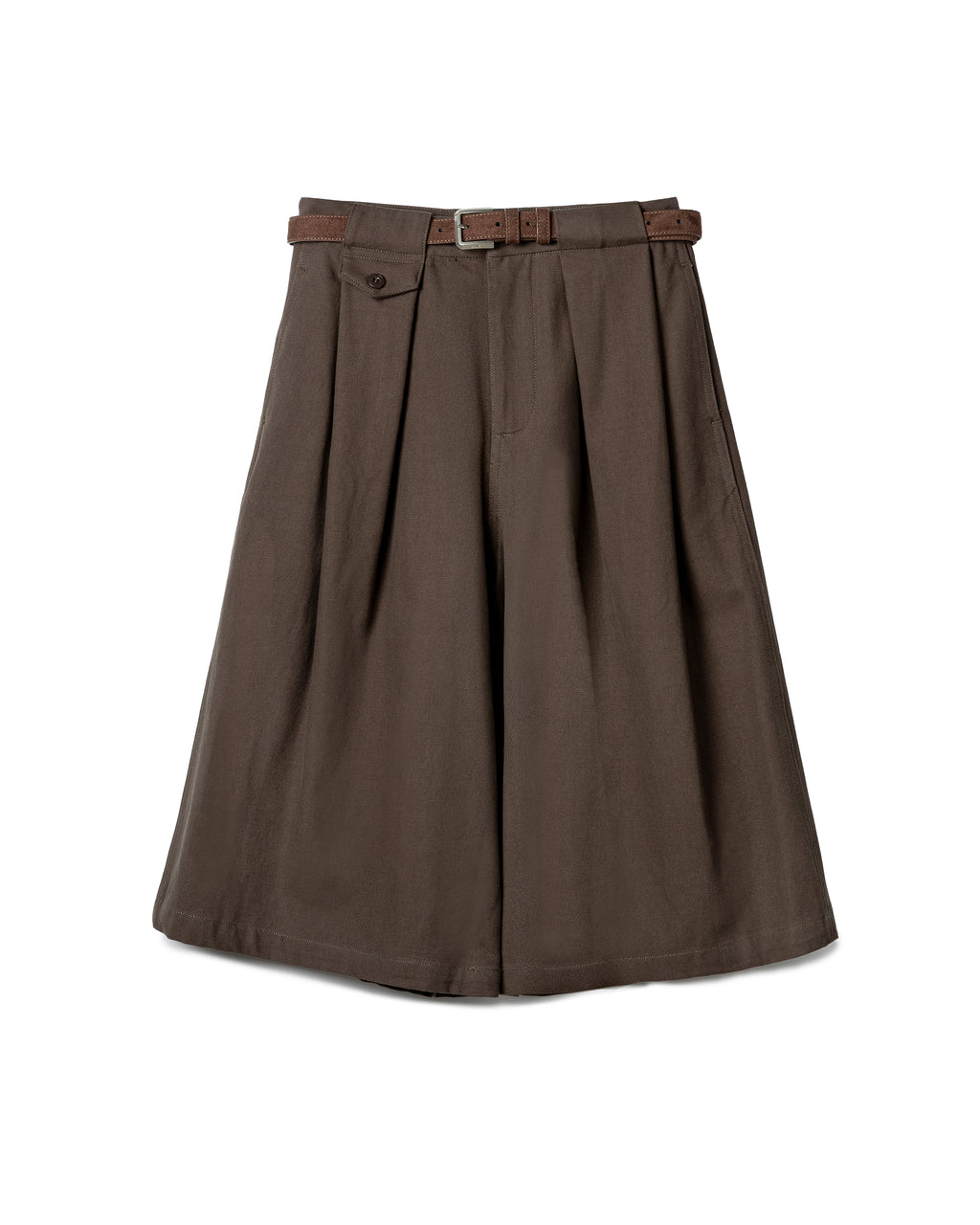 Refined Pleated Cotton Culottes