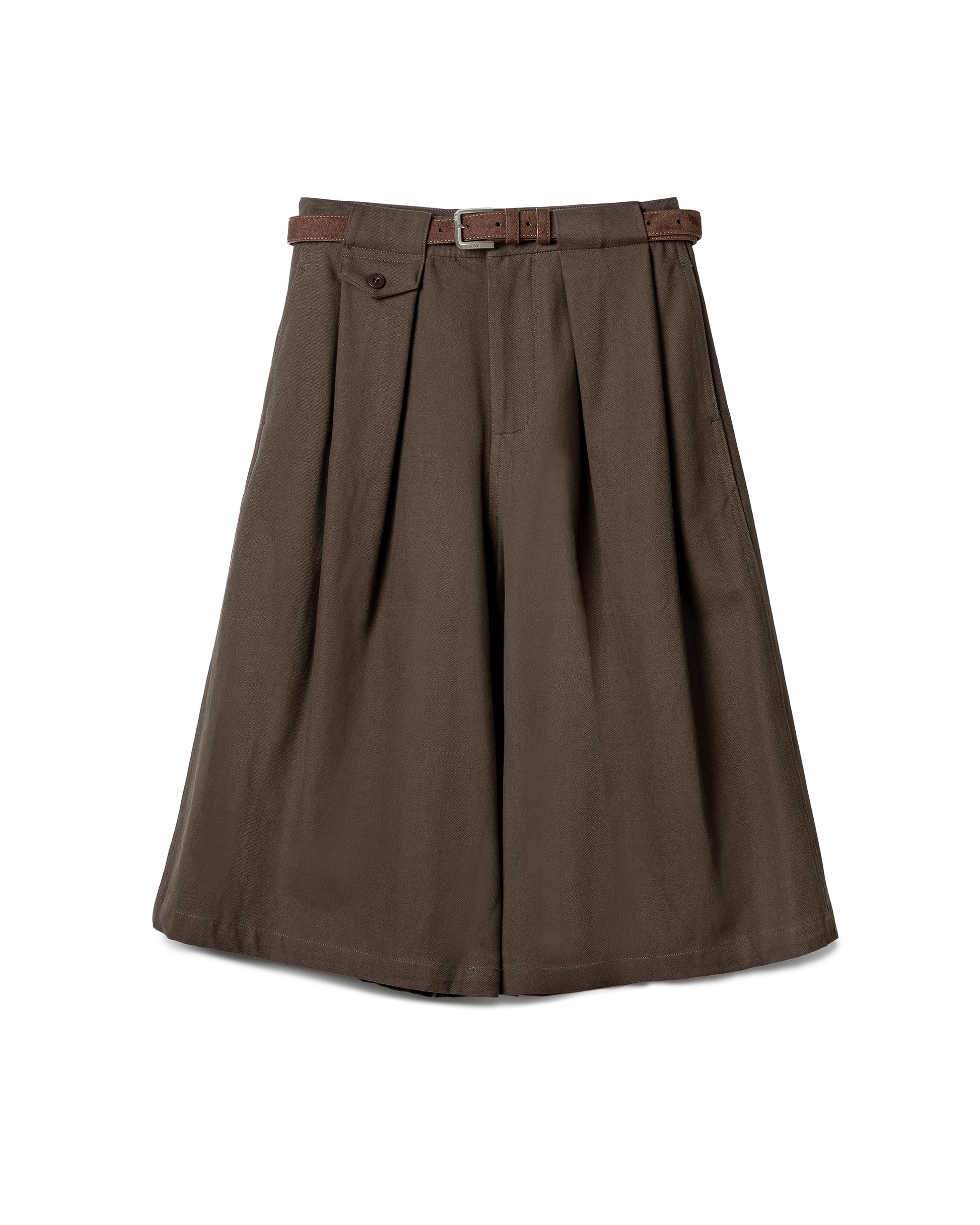 Refined Pleated Cotton Culottes