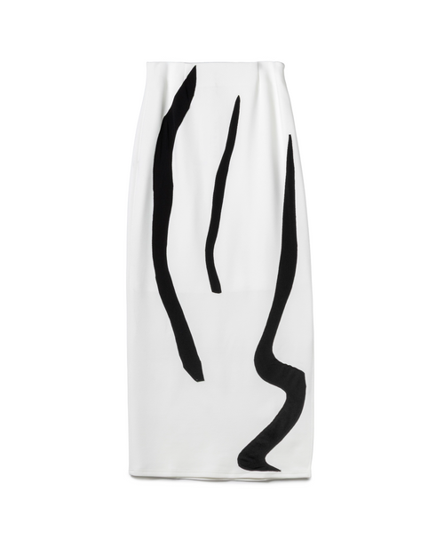 Abstract Line Midi Skirt