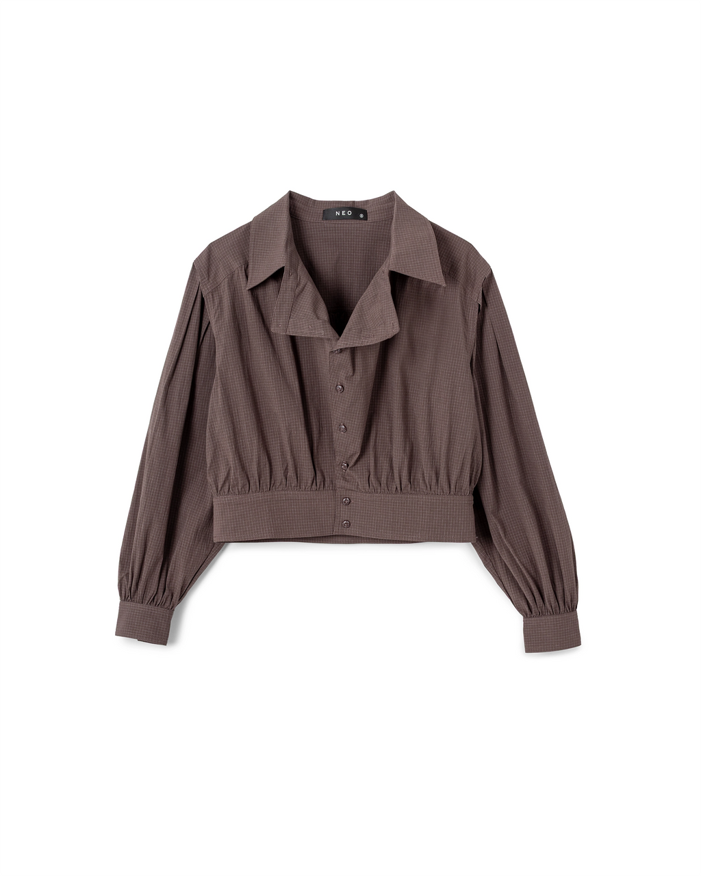 Gathered Cropped Shirt