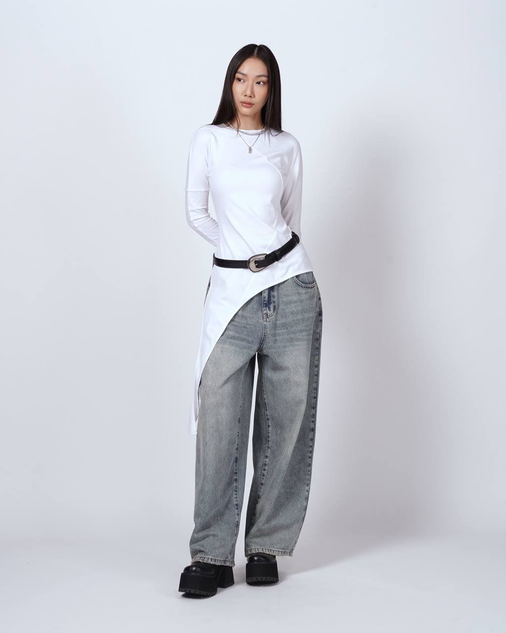 Deconstructed Long Sleeve Top