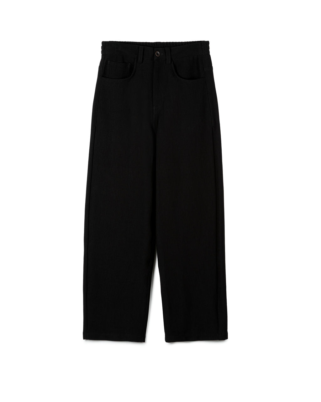 Refined Black Straight-Leg Pants