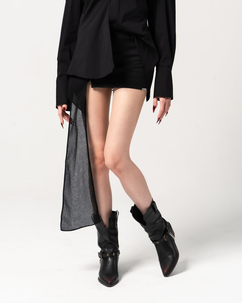 N E O CH.1 Mini Skirt with Mesh Band