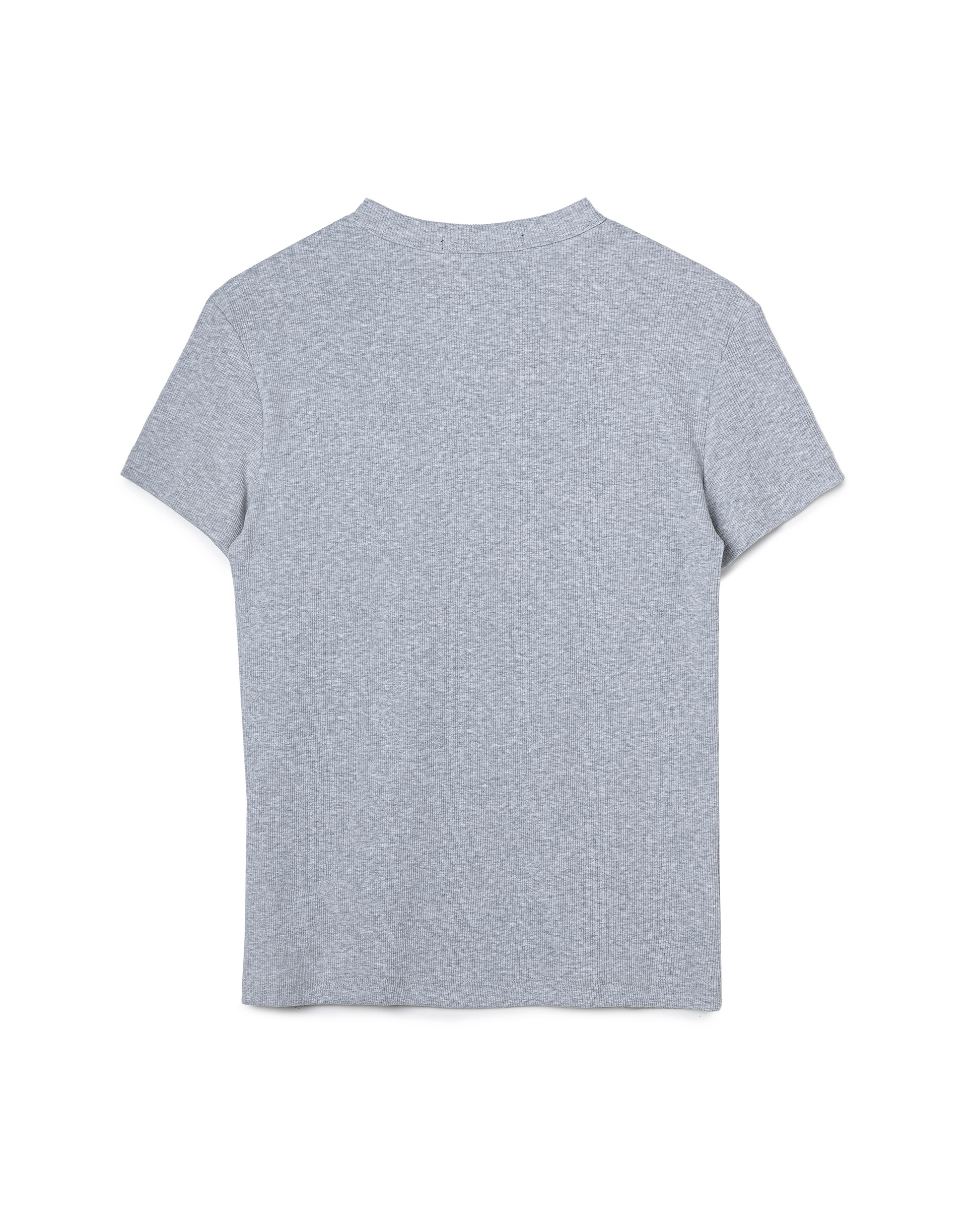 Ribbed Crew-Neck Knit Top
