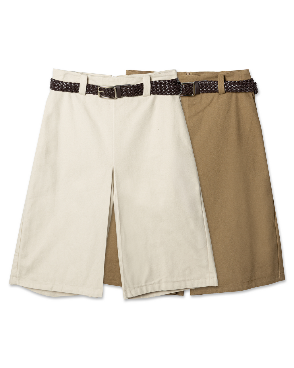 Clean-Cut Pleated Utility Culottes