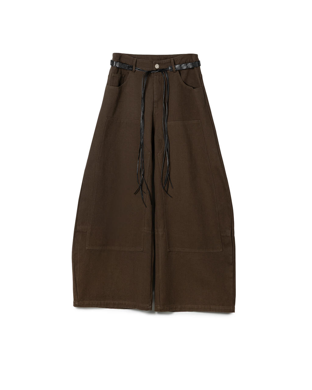 Belt Detail Wide Pants