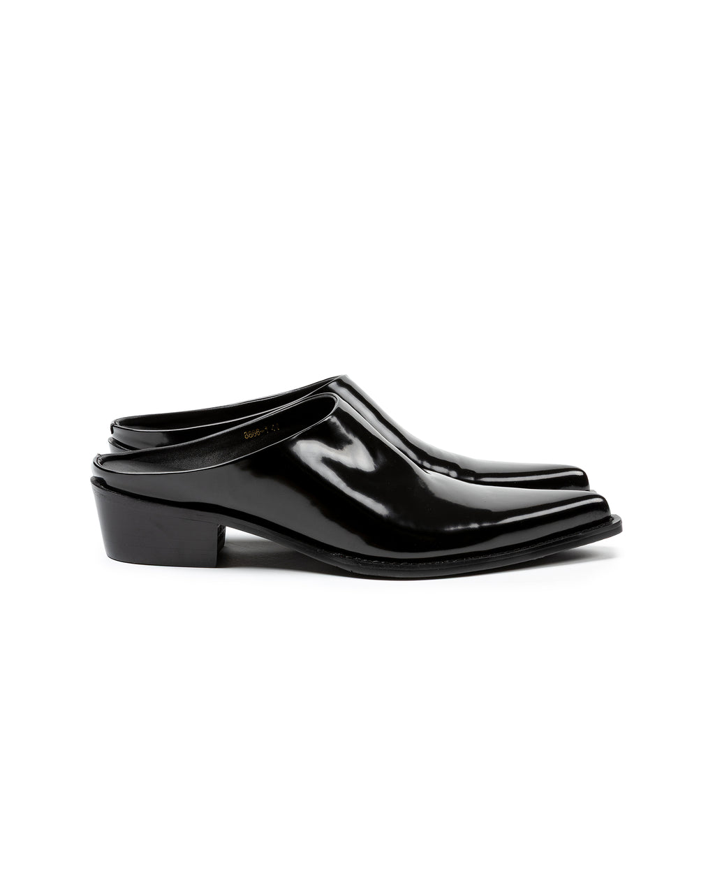 Patent Pointed-Toe Leather Mules