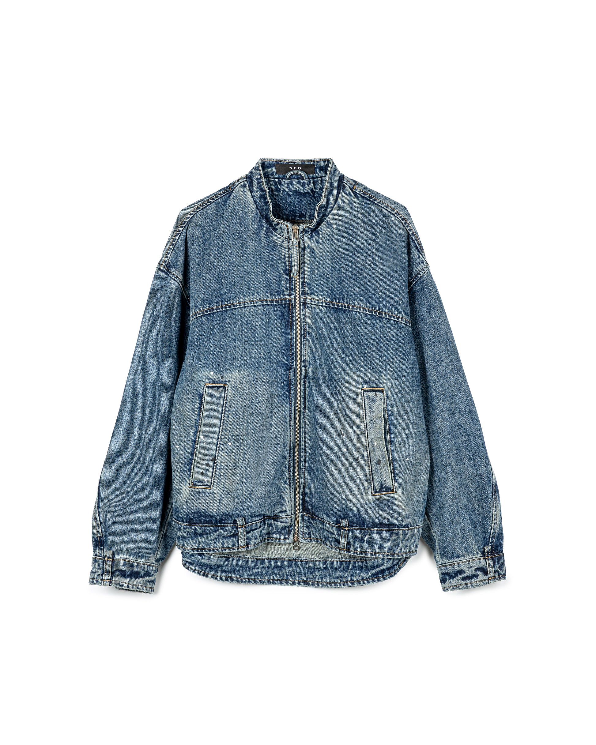 Relaxed Wash Bomber Jacket