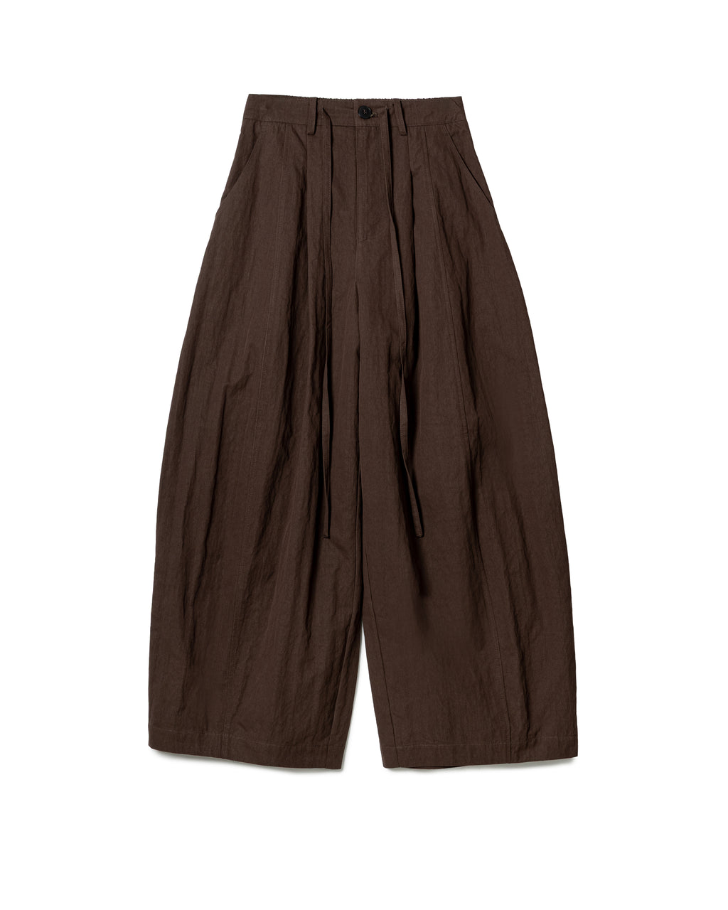 Relaxed Curved Drawstring Trousers