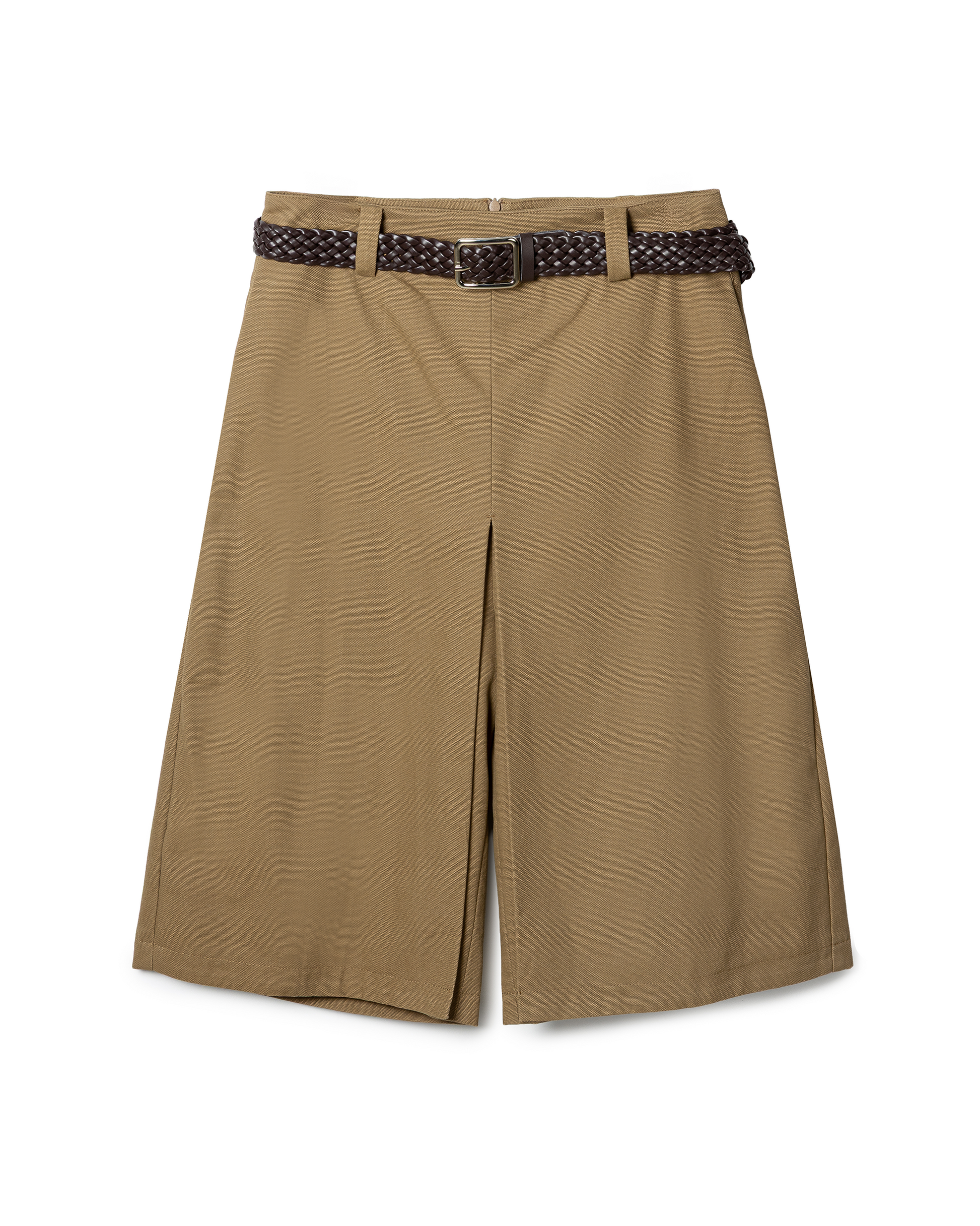 Clean-Cut Pleated Utility Culottes