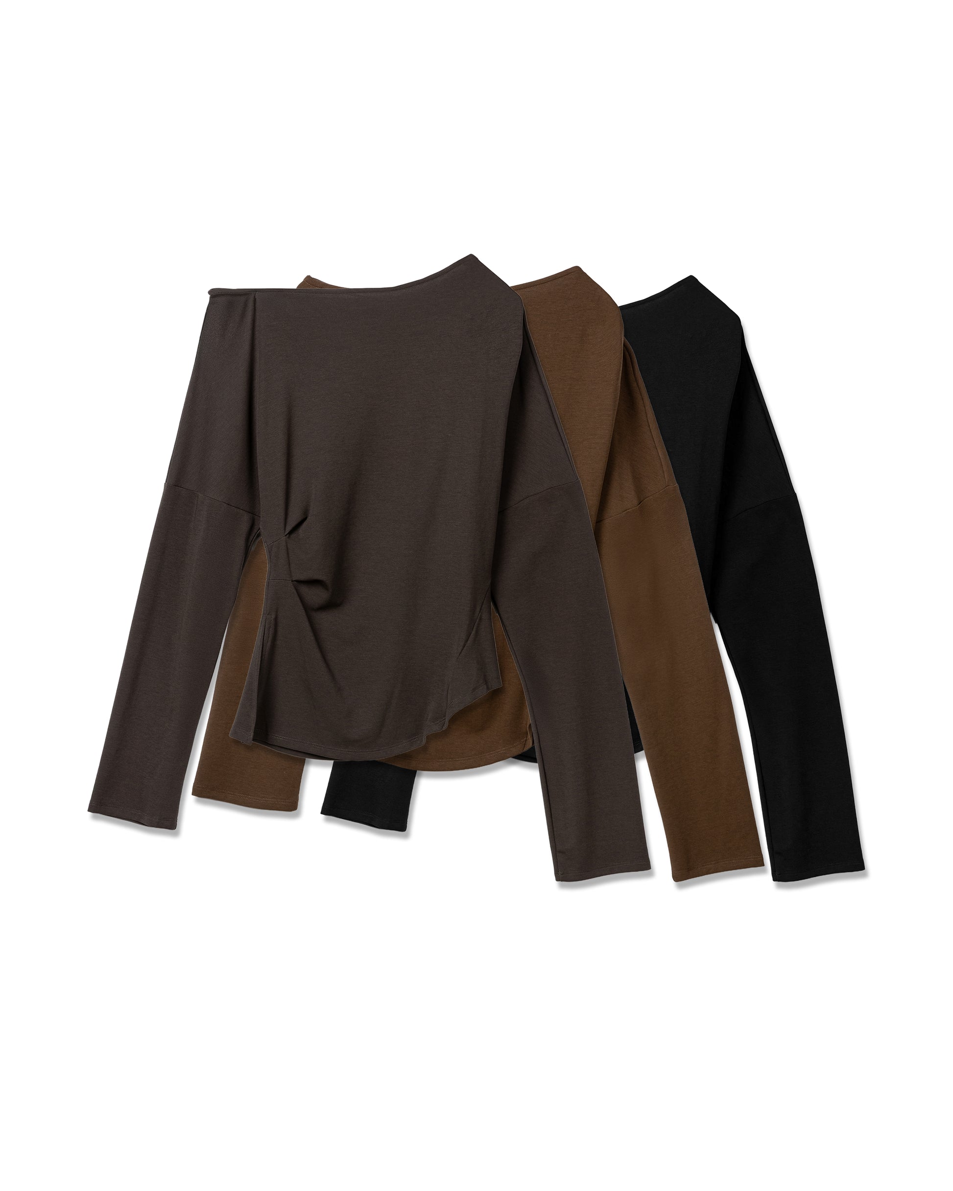 Fluid Drape Off-Shoulder Relaxed Set