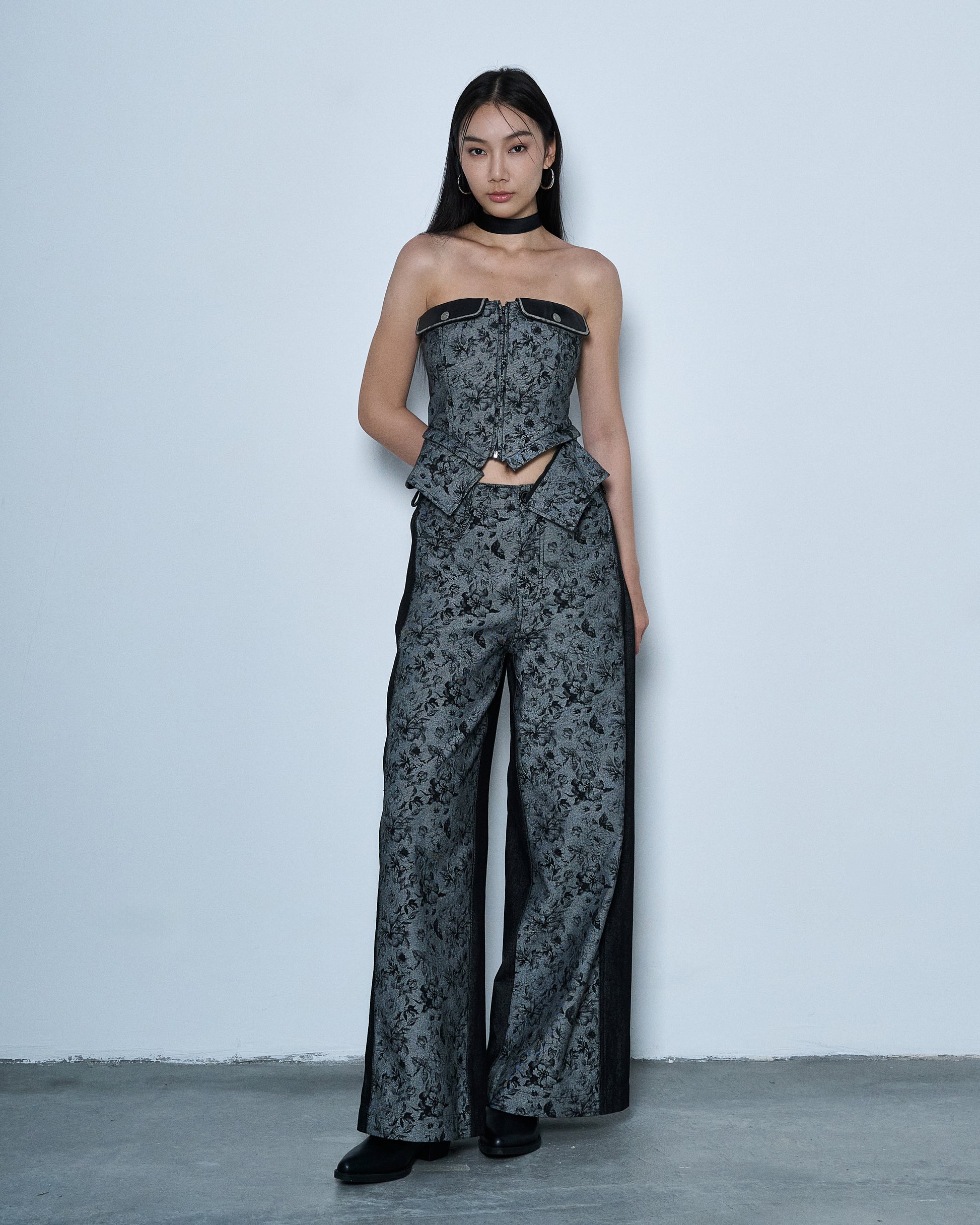 Floral Panel Pants