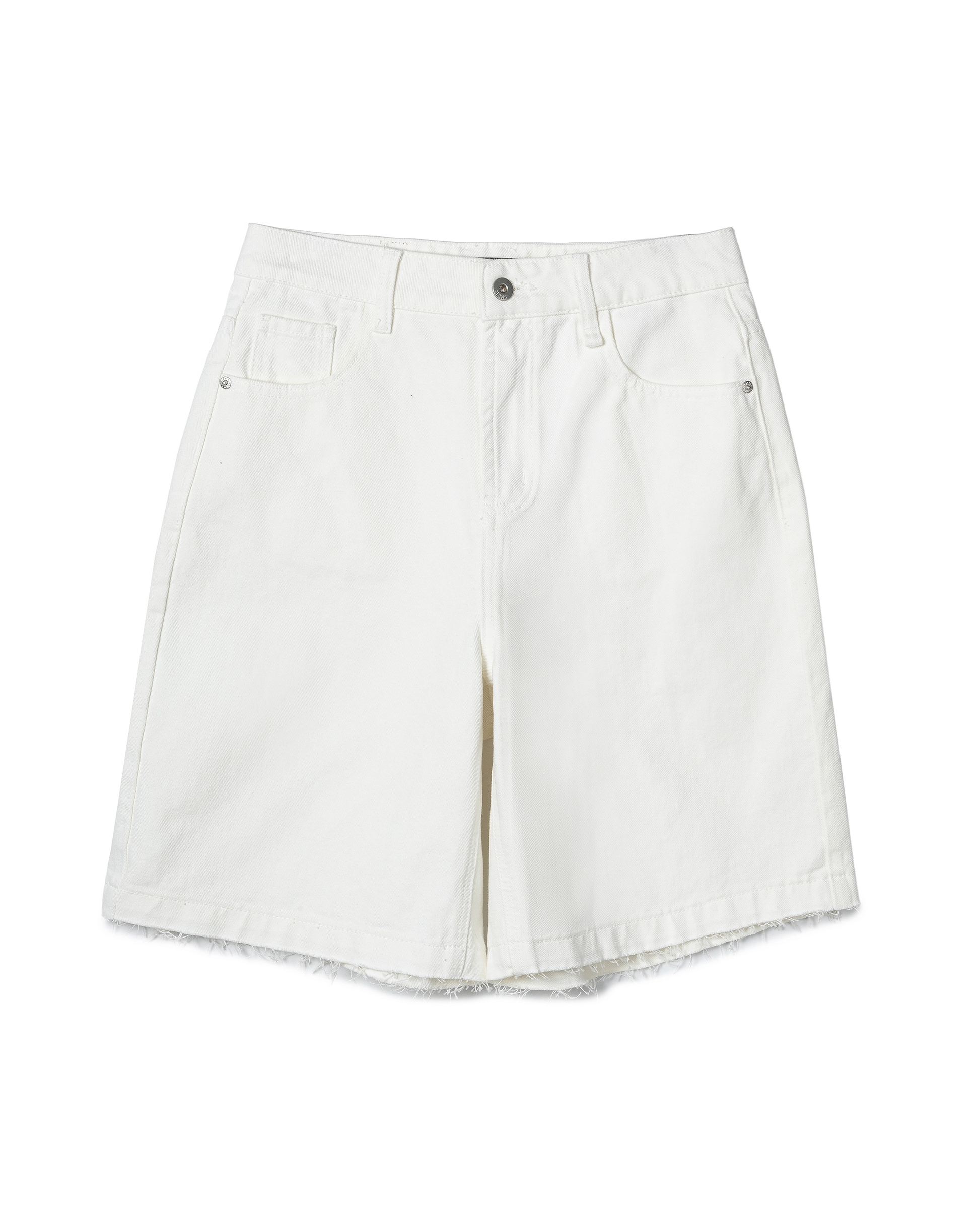 Raw-Hem Denim Bermuda