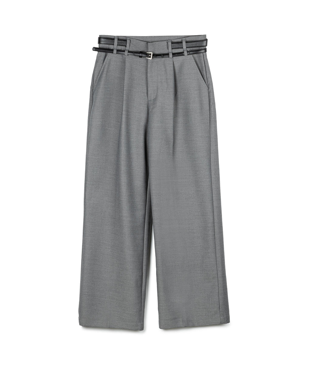 Double Belted Pleated Trousers