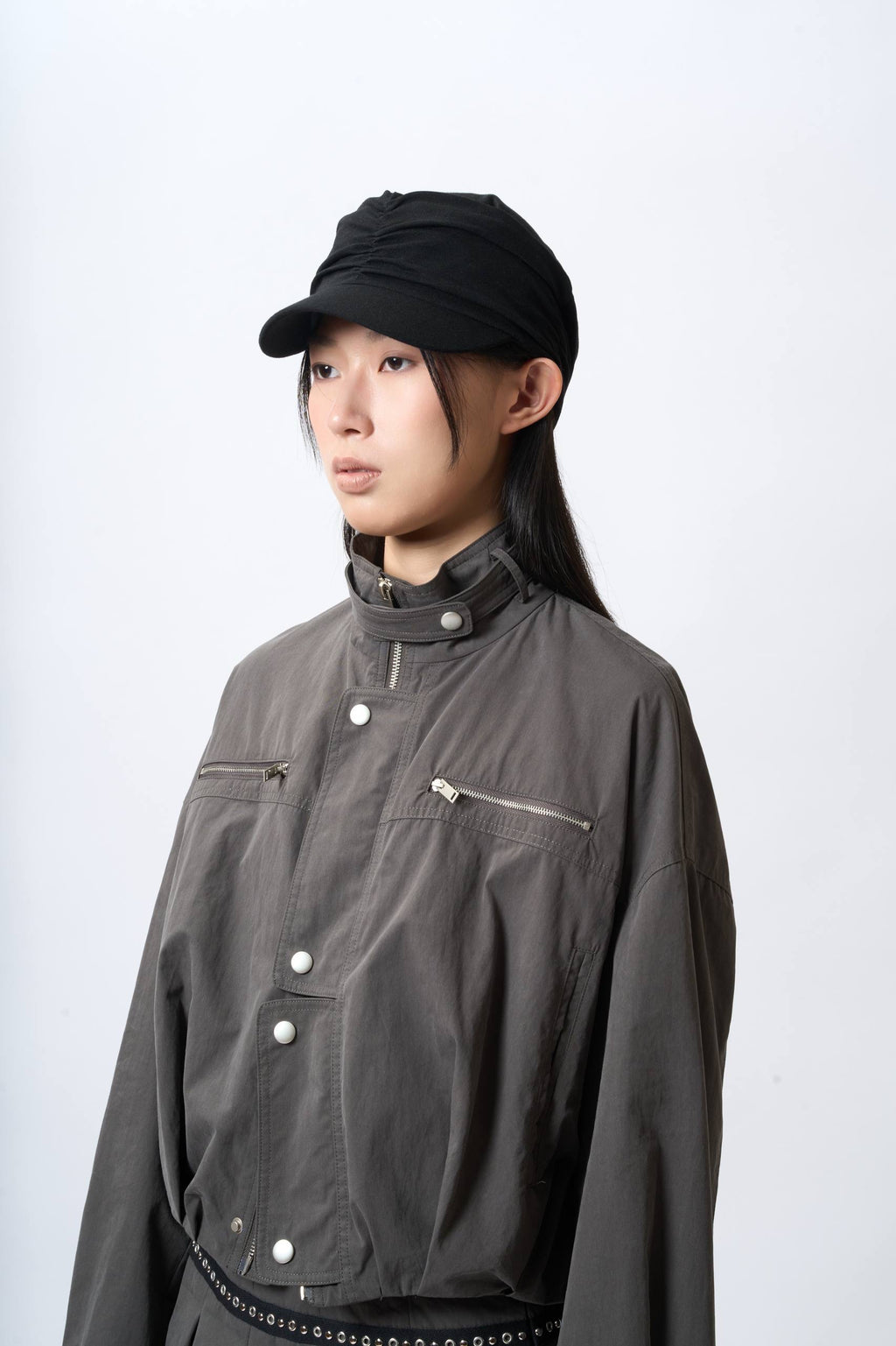 Utility Zip-Detail Nylon Jacket