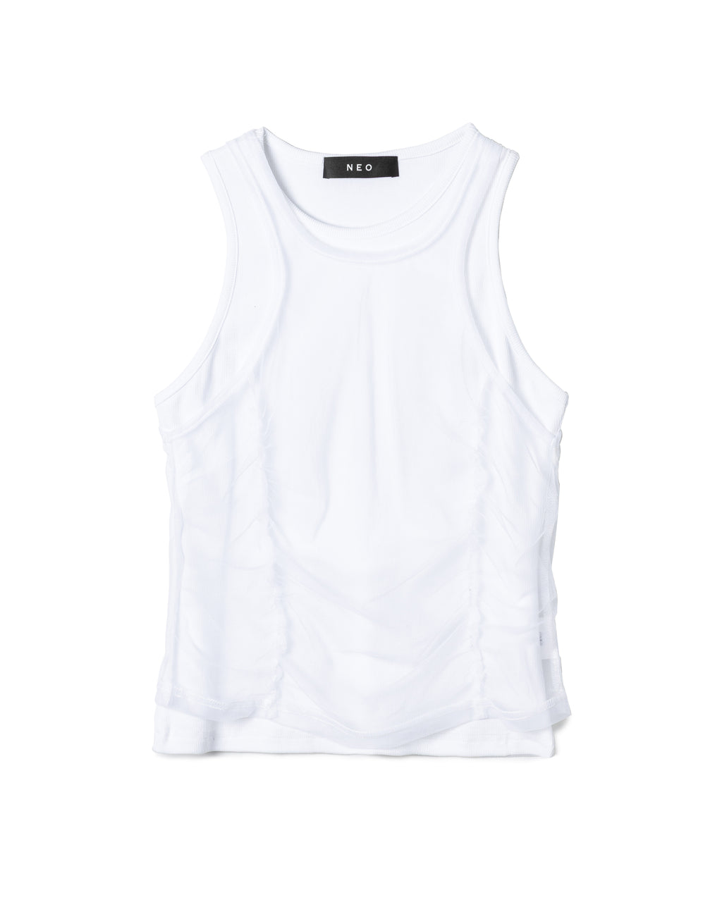 Layered Mesh-Detail Tank Top